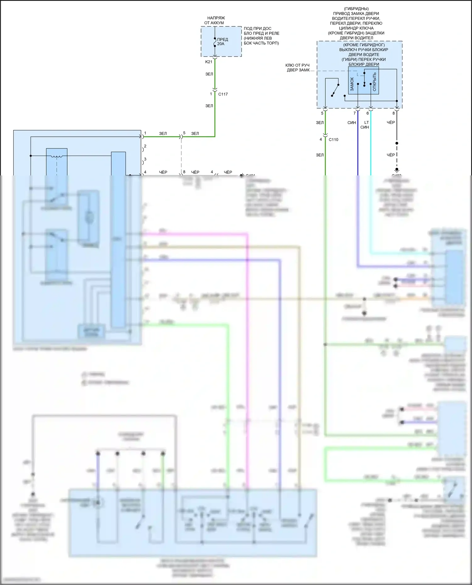 Accord Honda X рестайлинг (2020-2023): Электросхема складной крыши/люка 