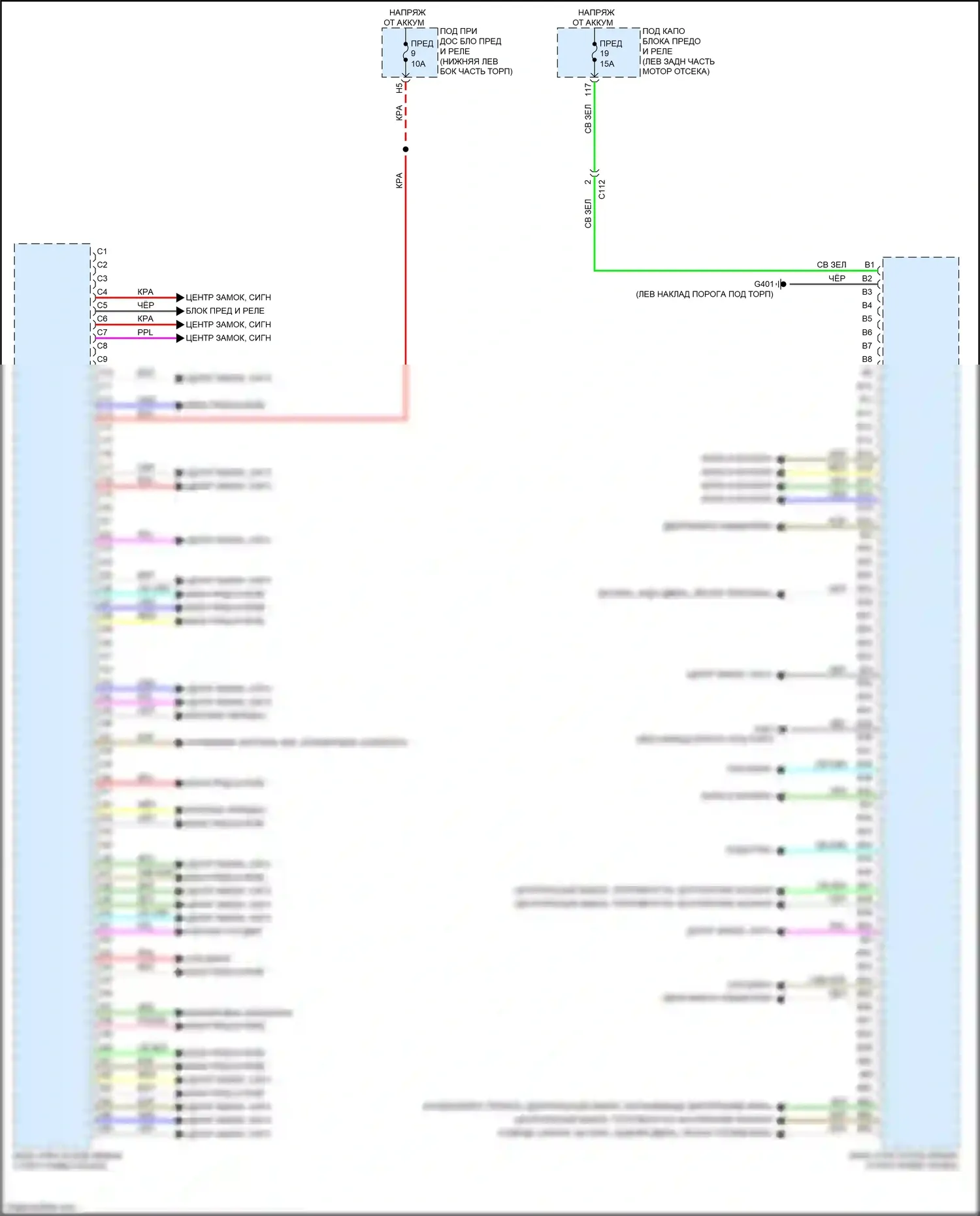 Accord Honda X (2017-2020): Электросхема блоков управления кузовом, гибридная (2 из 2) 