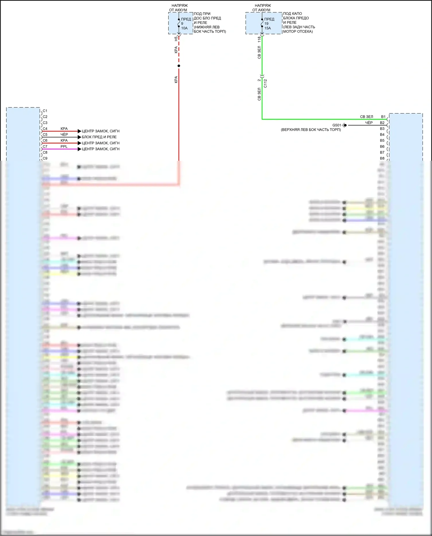 Accord Honda X (2017-2020): Электросхема блоков управления кузовом, за исключением гибридного (2 из 2) 