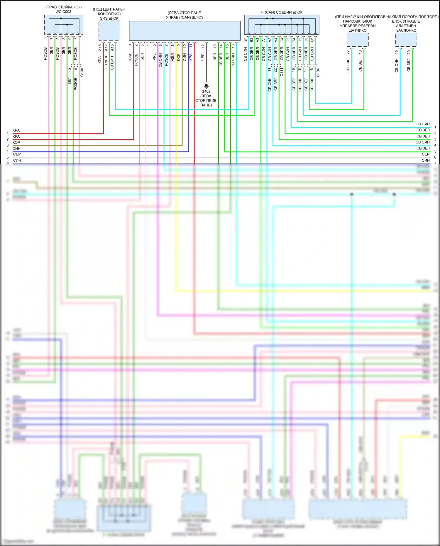 Accord Honda X (2017-2020): Can шина электросхема, гибридная (2 из 4) 
