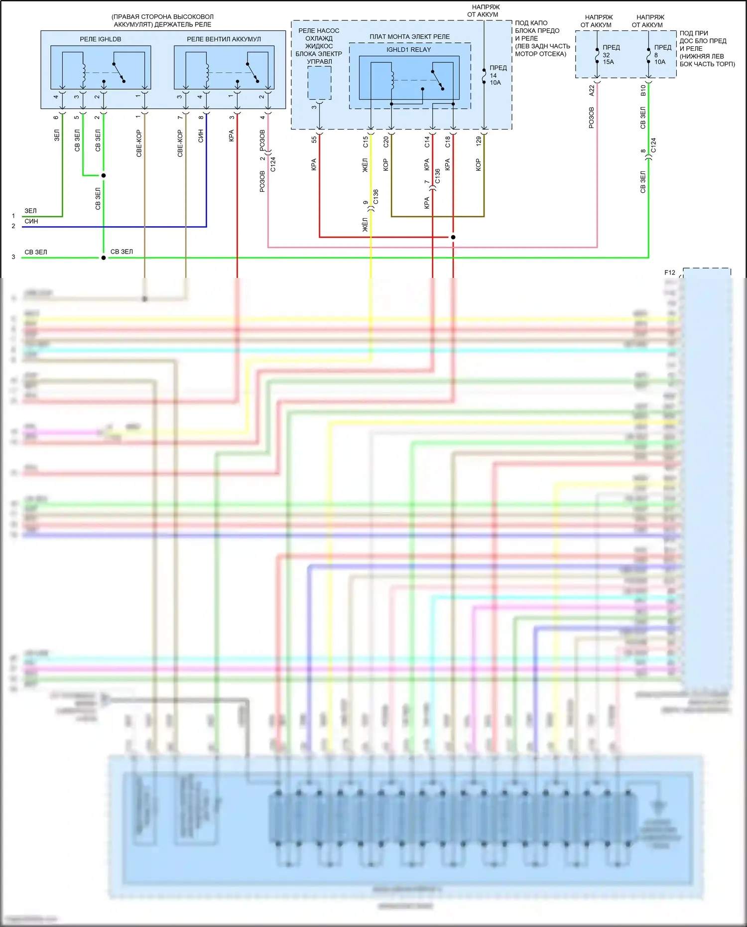 Accord Honda X (2017-2020): Электросхема двигатель 2.0л гибрид, электросхема гибридной системы (8 из 8) 