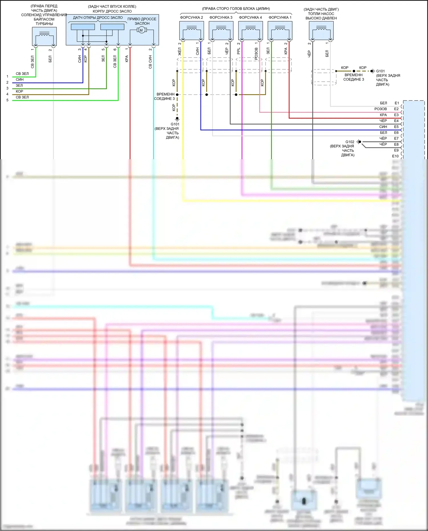 Accord Honda X (2017-2020): Электросхема двигателя 1.5л турбо (6 из 6) 