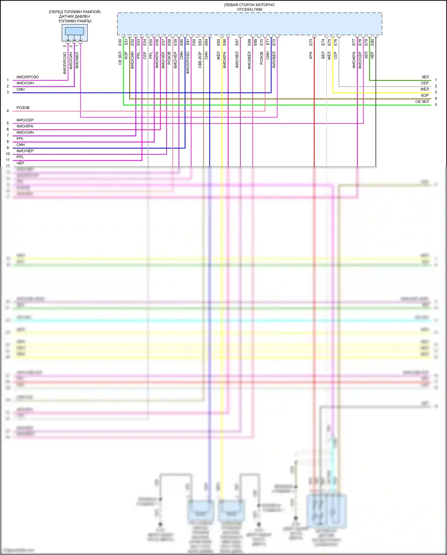 Accord Honda X (2017-2020): Электросхема двигателя 2.0л турбо (5 из 6) 