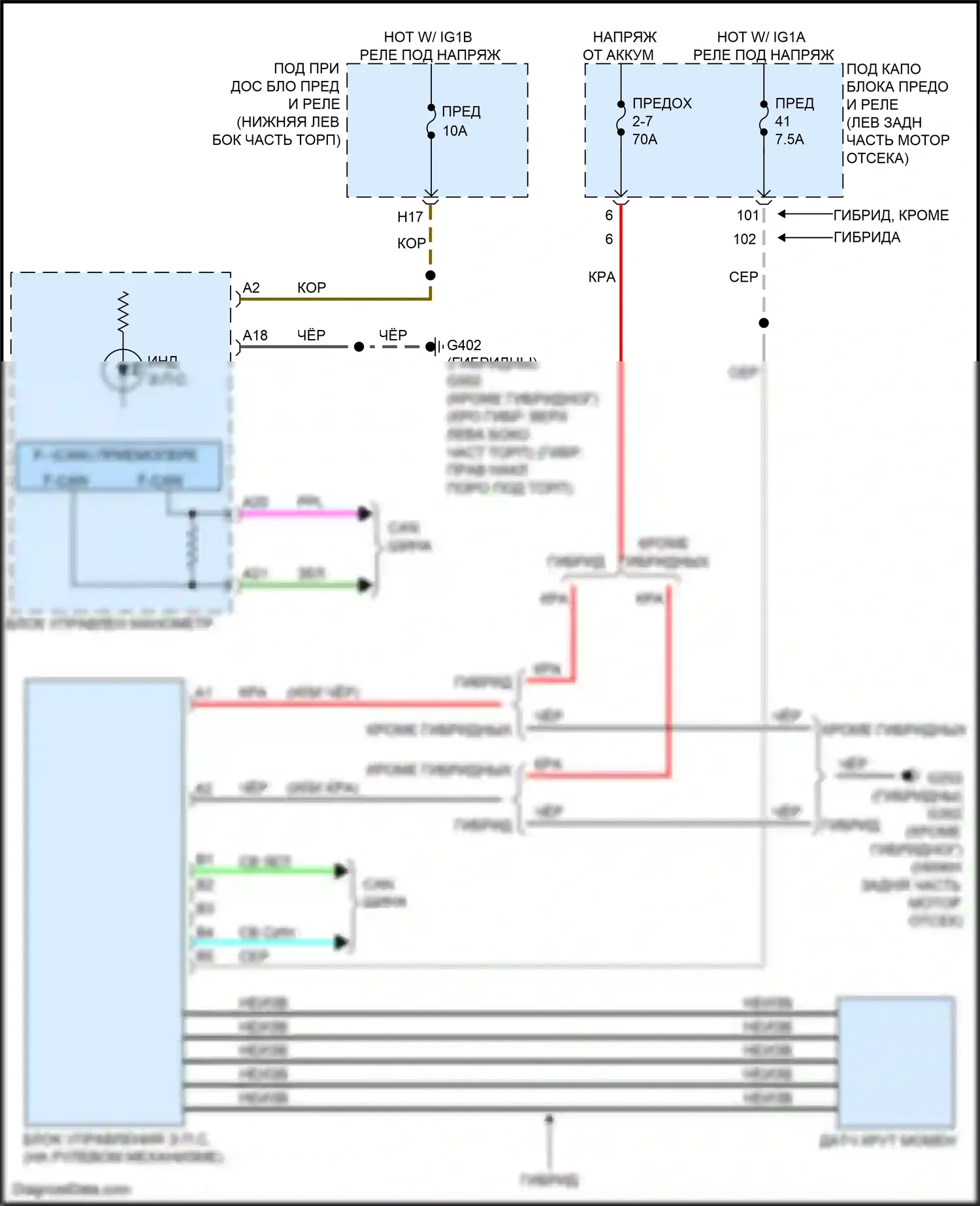 Accord Honda X (2017-2020): Электросхема электроусилителя руля 
