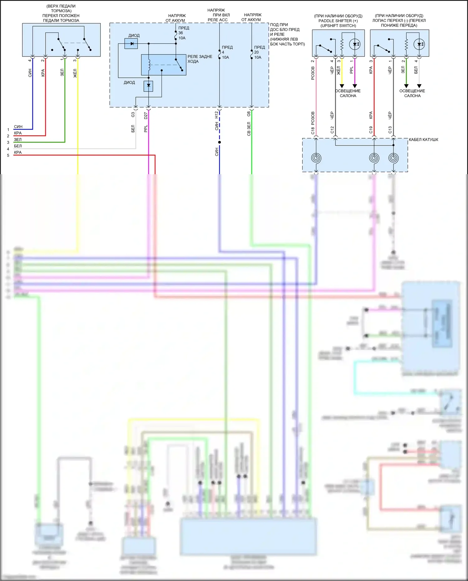 Accord Honda X (2017-2020): 2.0л гибрид, электросхема коробки передач (2 из 2) 