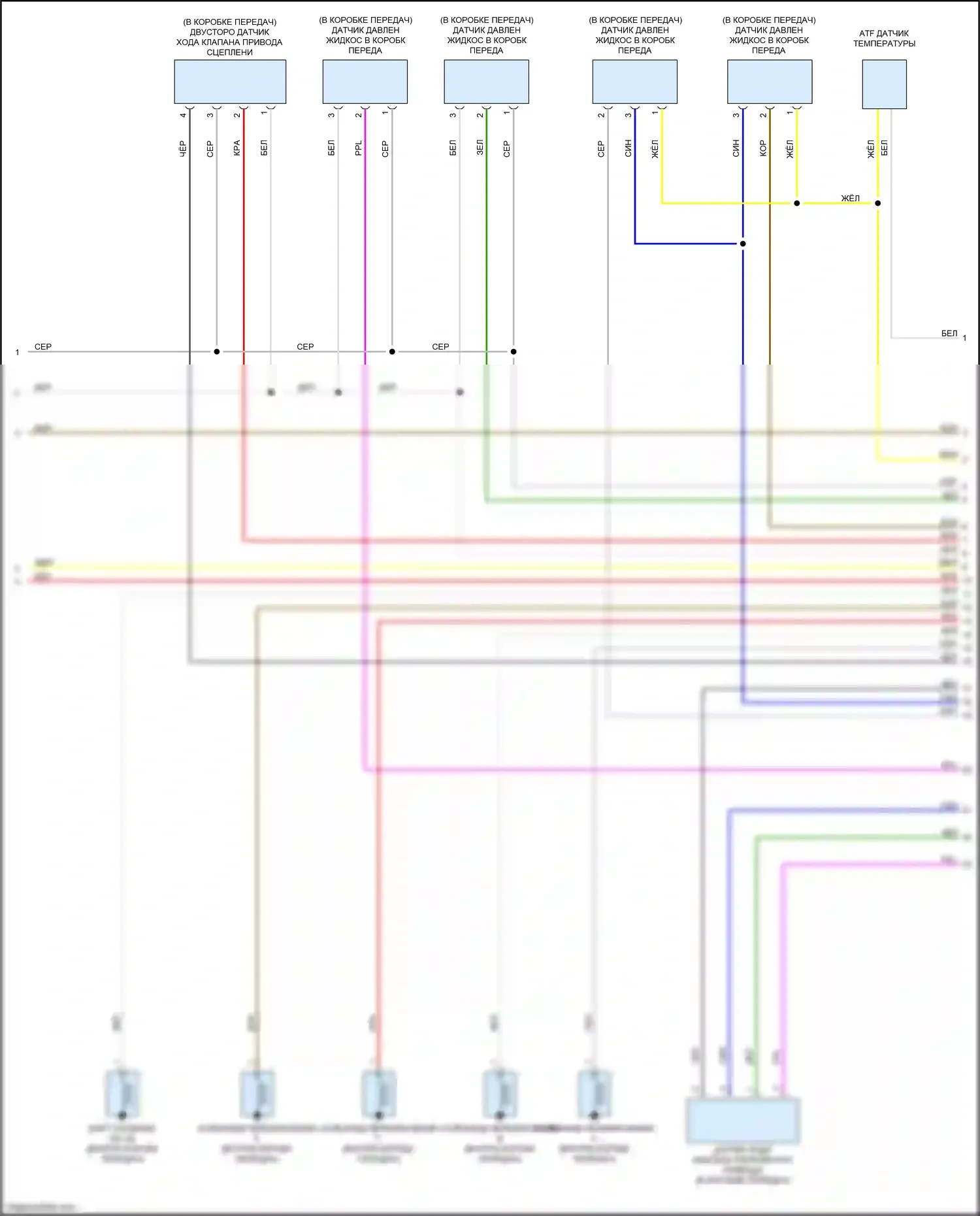 Accord Honda X (2017-2020): 2,0л турбо, электросхема коробки передач (3 из 4) 
