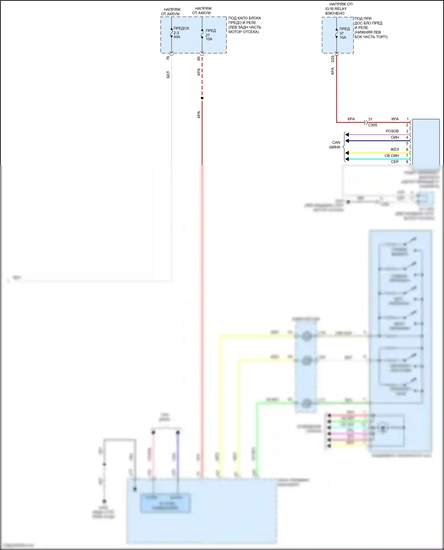 Accord Honda X (2017-2020): Электросхема круиз-контроля, гибридная (3 из 3) 