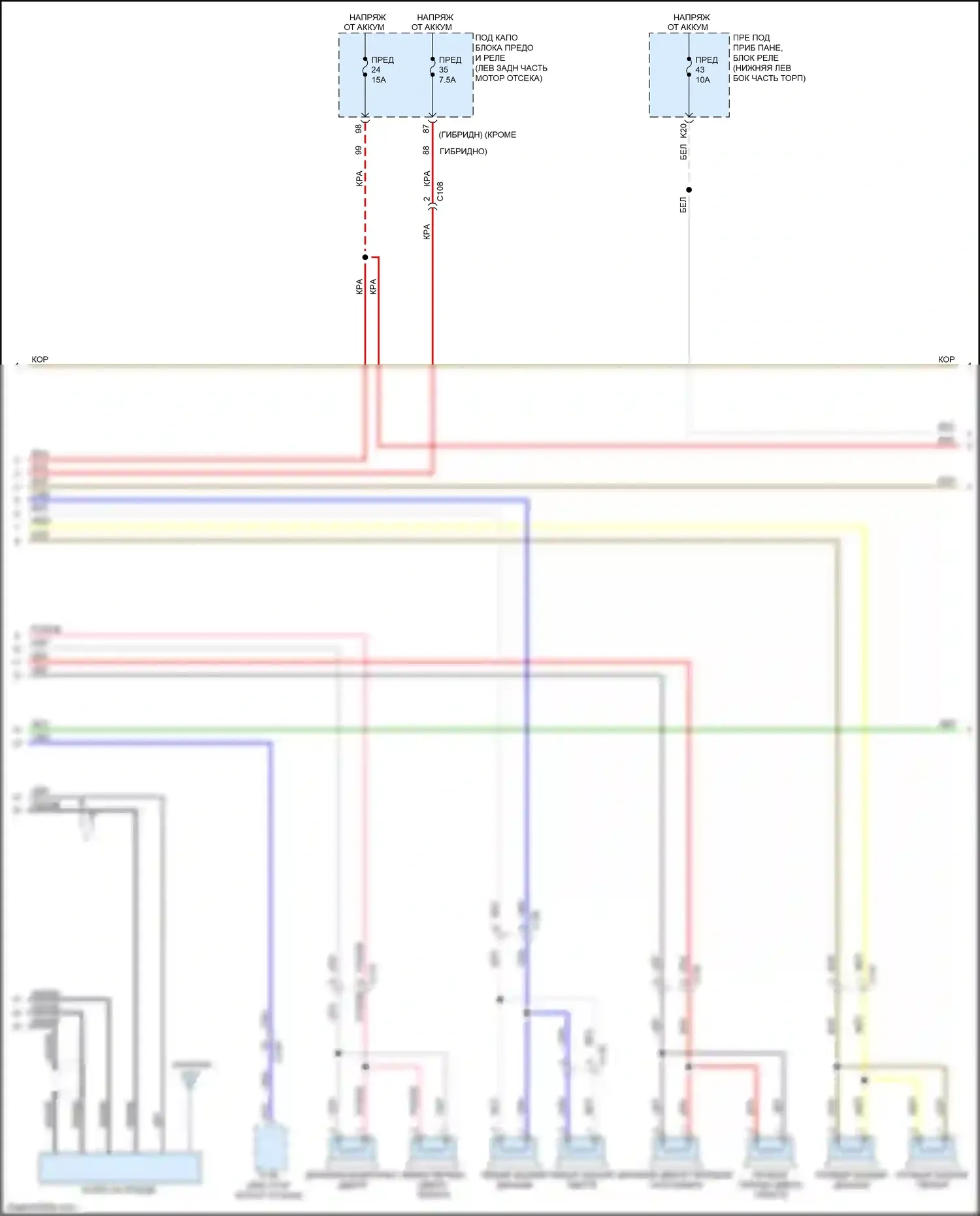 Accord Honda X (2017-2020): Электросхема магнитолы, без навигации, с дисплеем звука, без усилителя (2 из 5) 