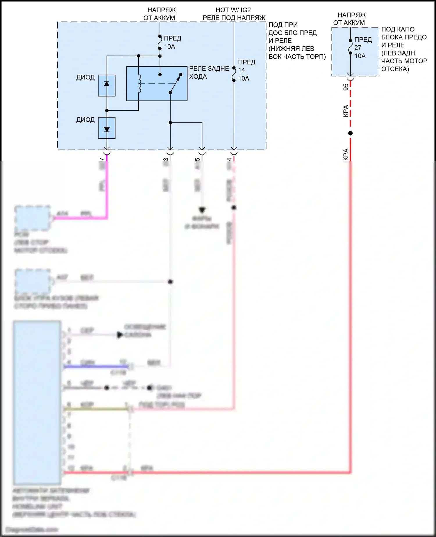 Accord Honda X (2017-2020): Автоматическая электросхема дневного/ночного зеркала, гибрид 