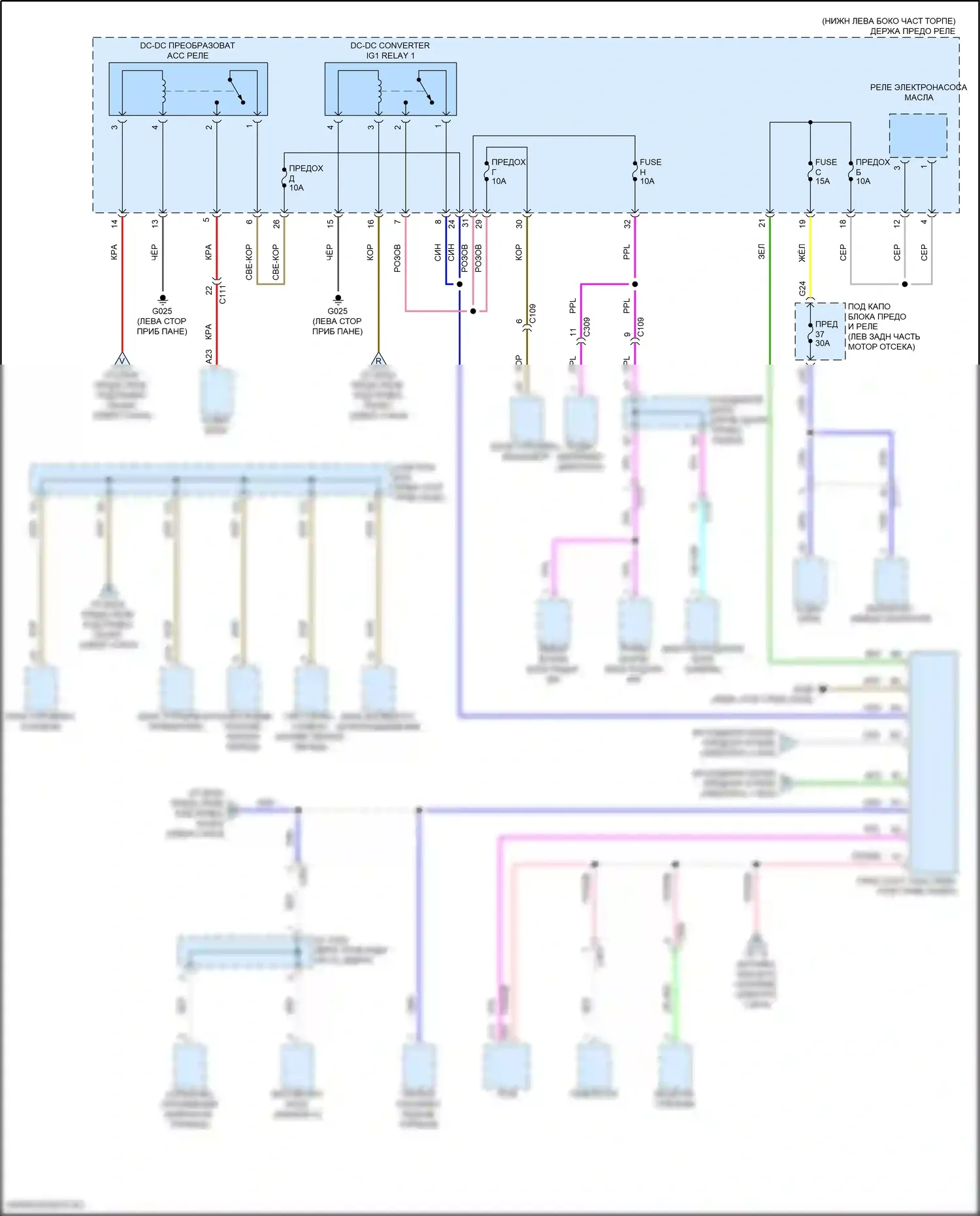 Accord Honda XI (2023-2024): Электросхема блока предохранителей реле, кроме гибридного (6 из 6) 