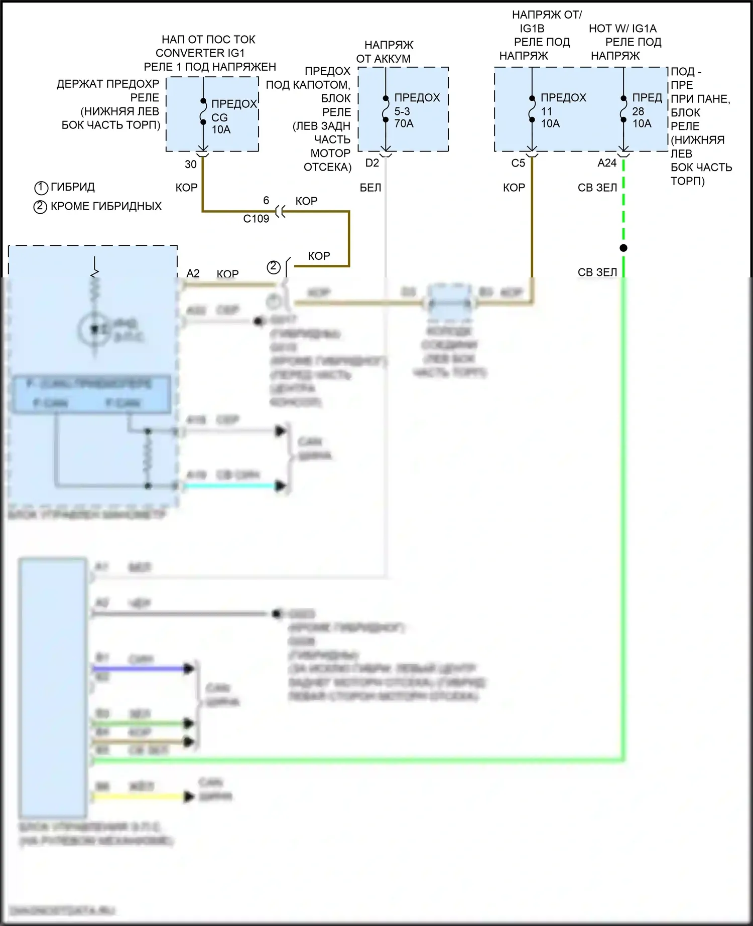 Accord Honda XI (2023-2024): Электросхема электроусилителя руля 