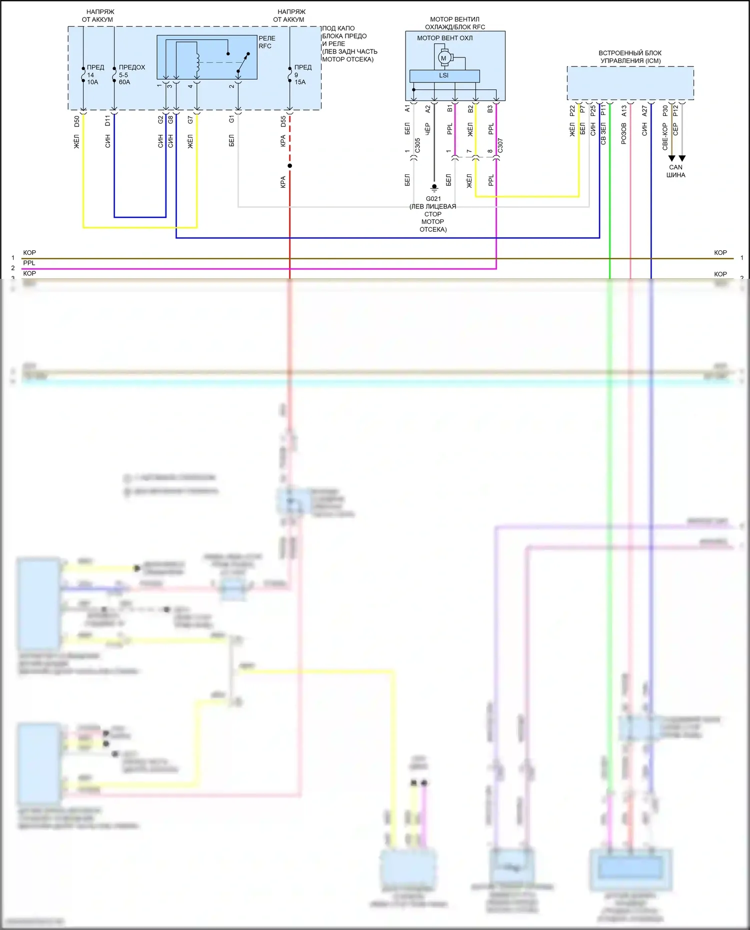 Accord Honda XI (2023-2024): Электросхема климат контроля, гибрид (3 из 5) 