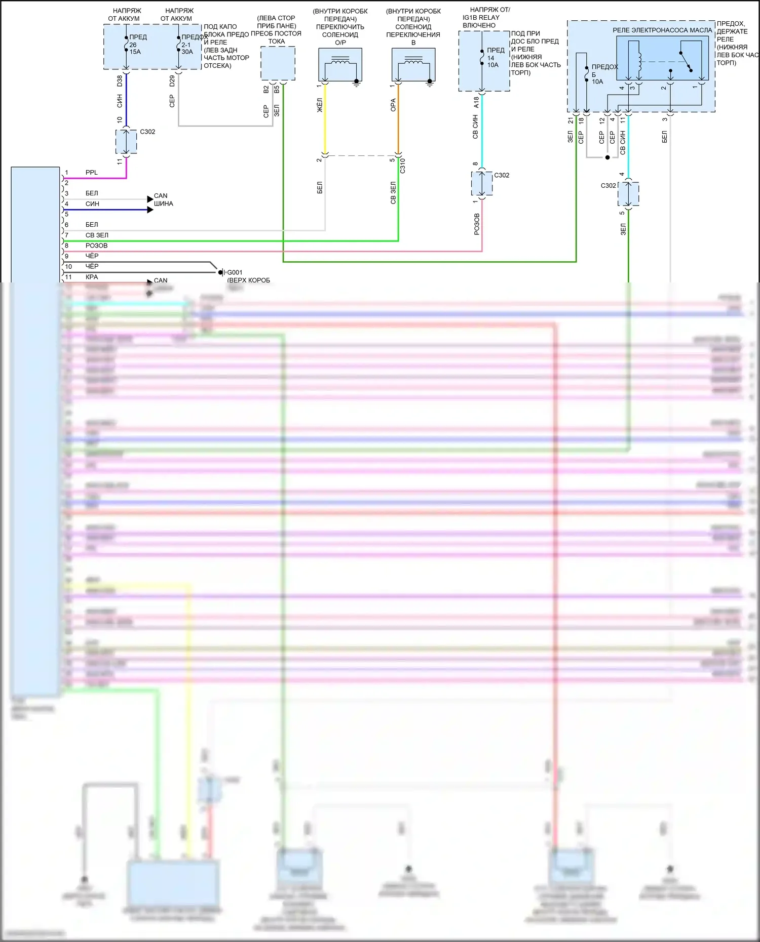 Accord Honda XI (2023-2024): 1,5л турбо, электросхема коробки передач (1 из 4) 