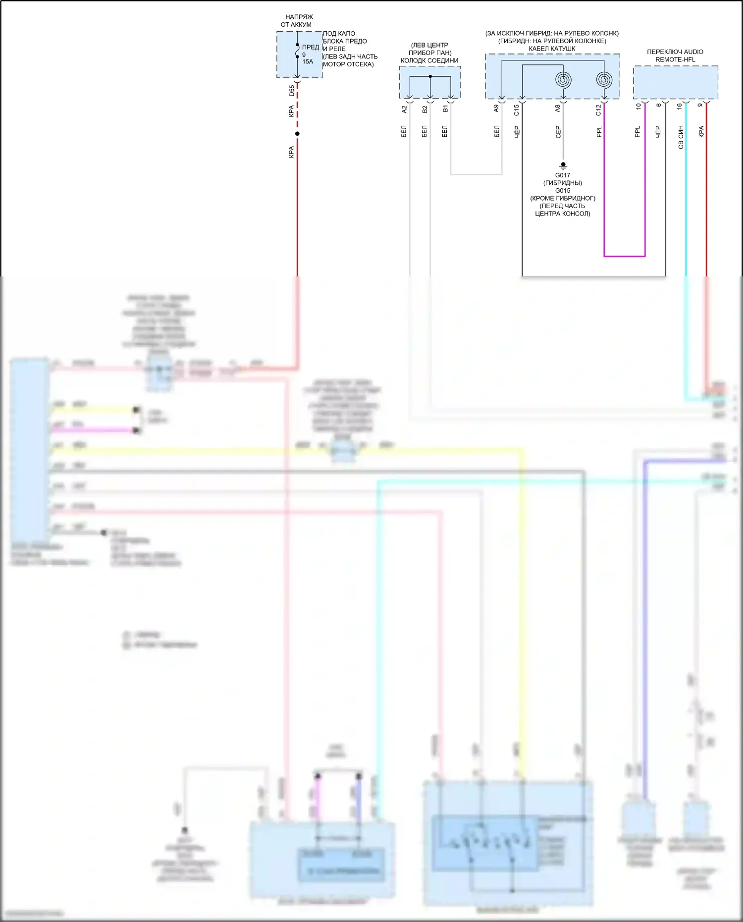 Accord Honda XI (2023-2024): Электросхема подсветки приборной панели (1 из 2) 