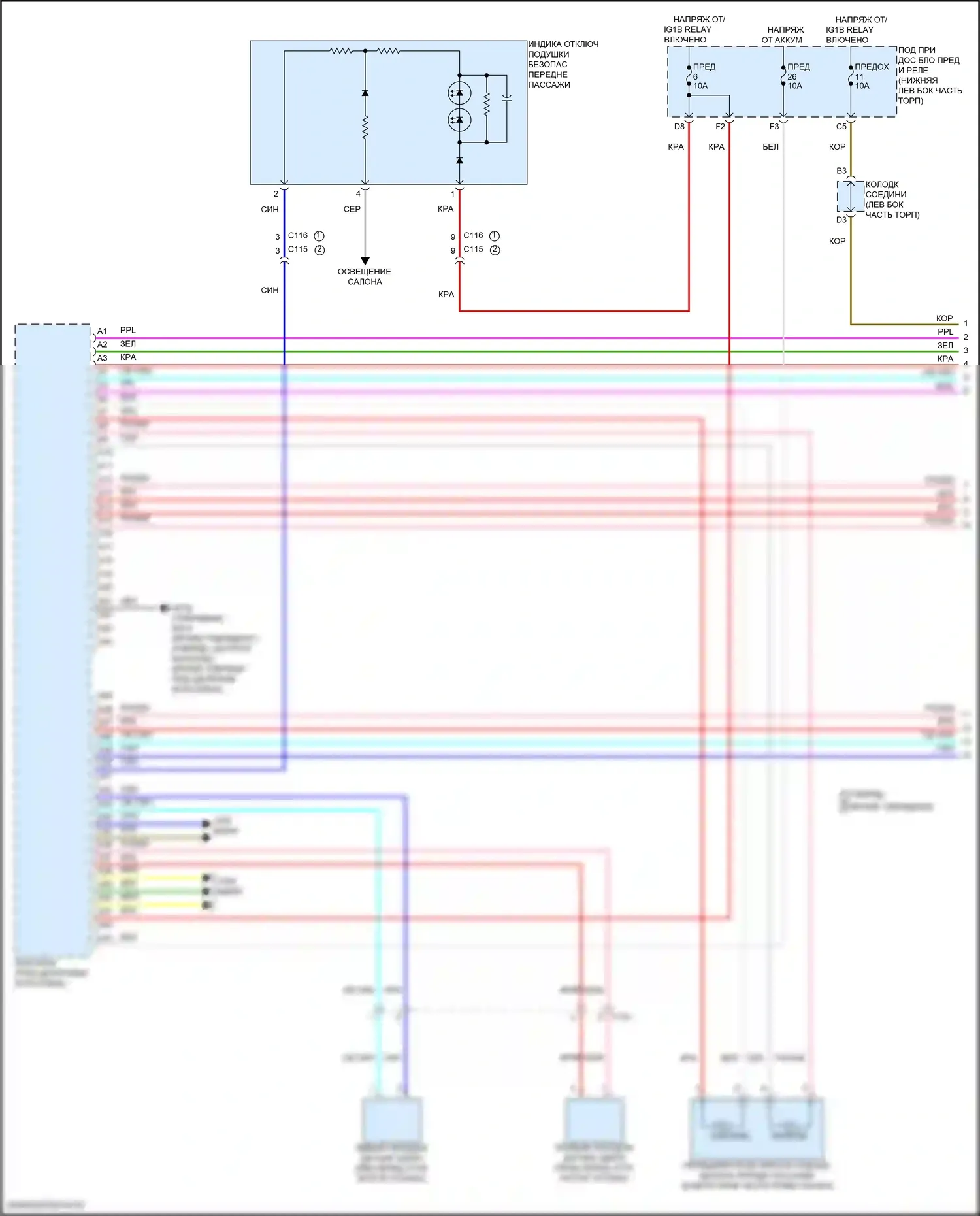Accord Honda XI (2023-2024): Электросхема подушек безопасности (1 из 5) 