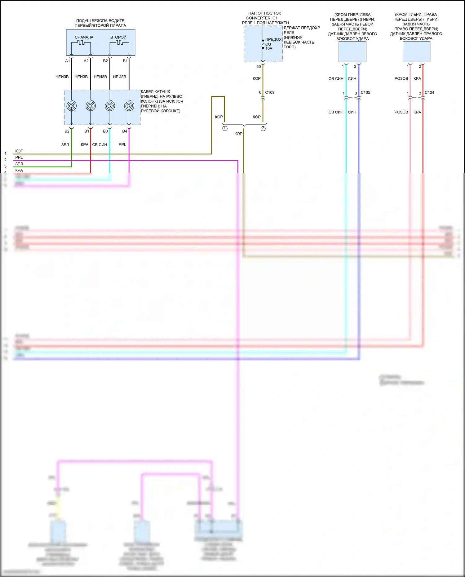 Accord Honda XI (2023-2024): Электросхема подушек безопасности (2 из 5) 