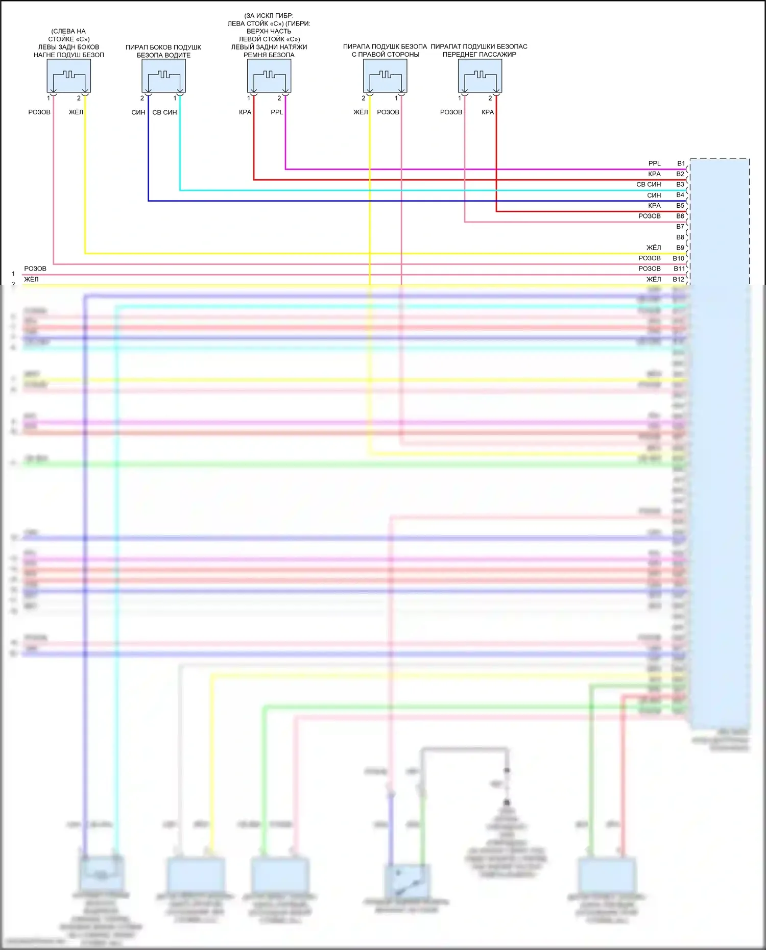 Accord Honda XI (2023-2024): Электросхема подушек безопасности (5 из 5) 