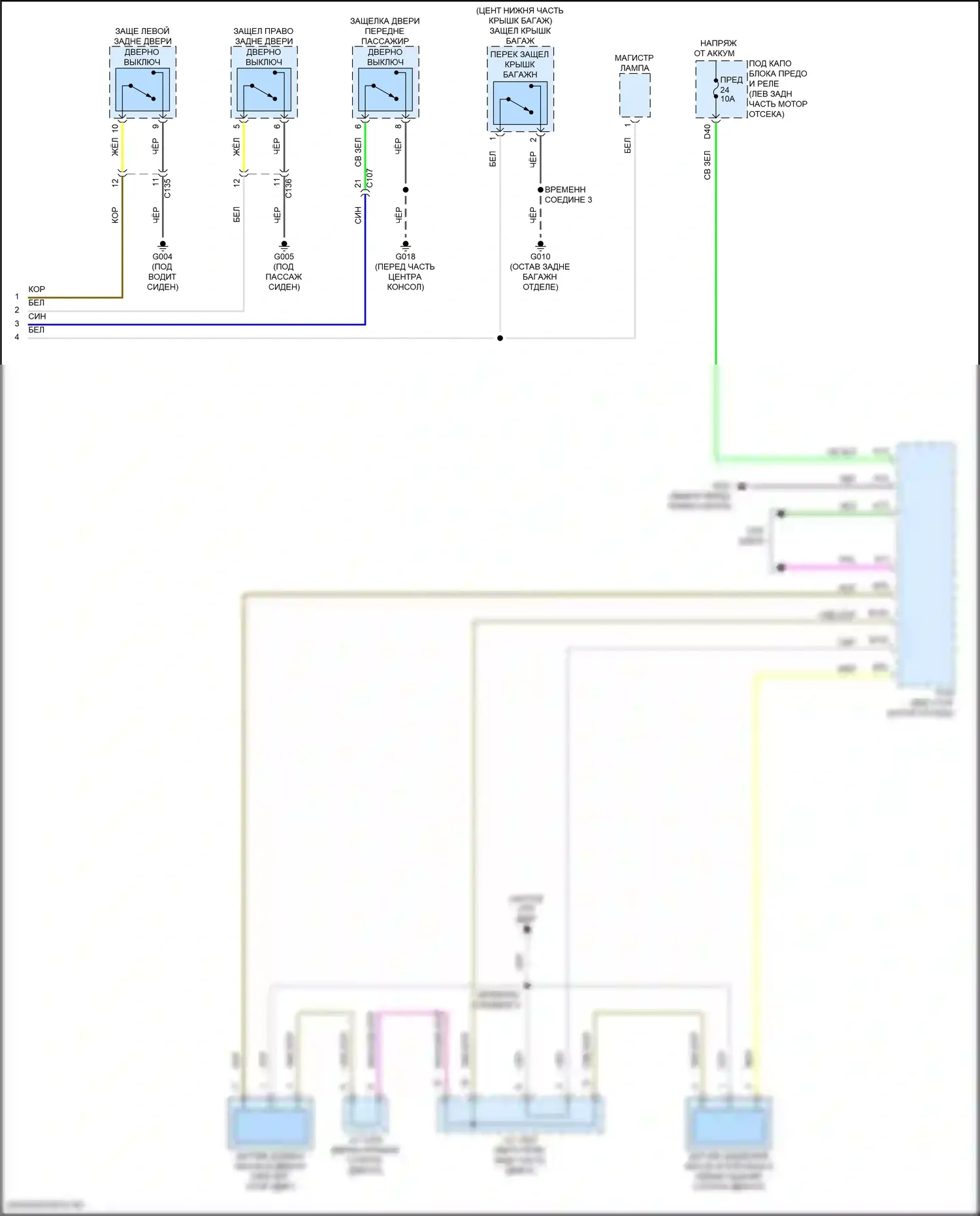 Accord Honda XI (2023-2024): Электросхема приборной панели, кроме гибридной (3 из 3) 