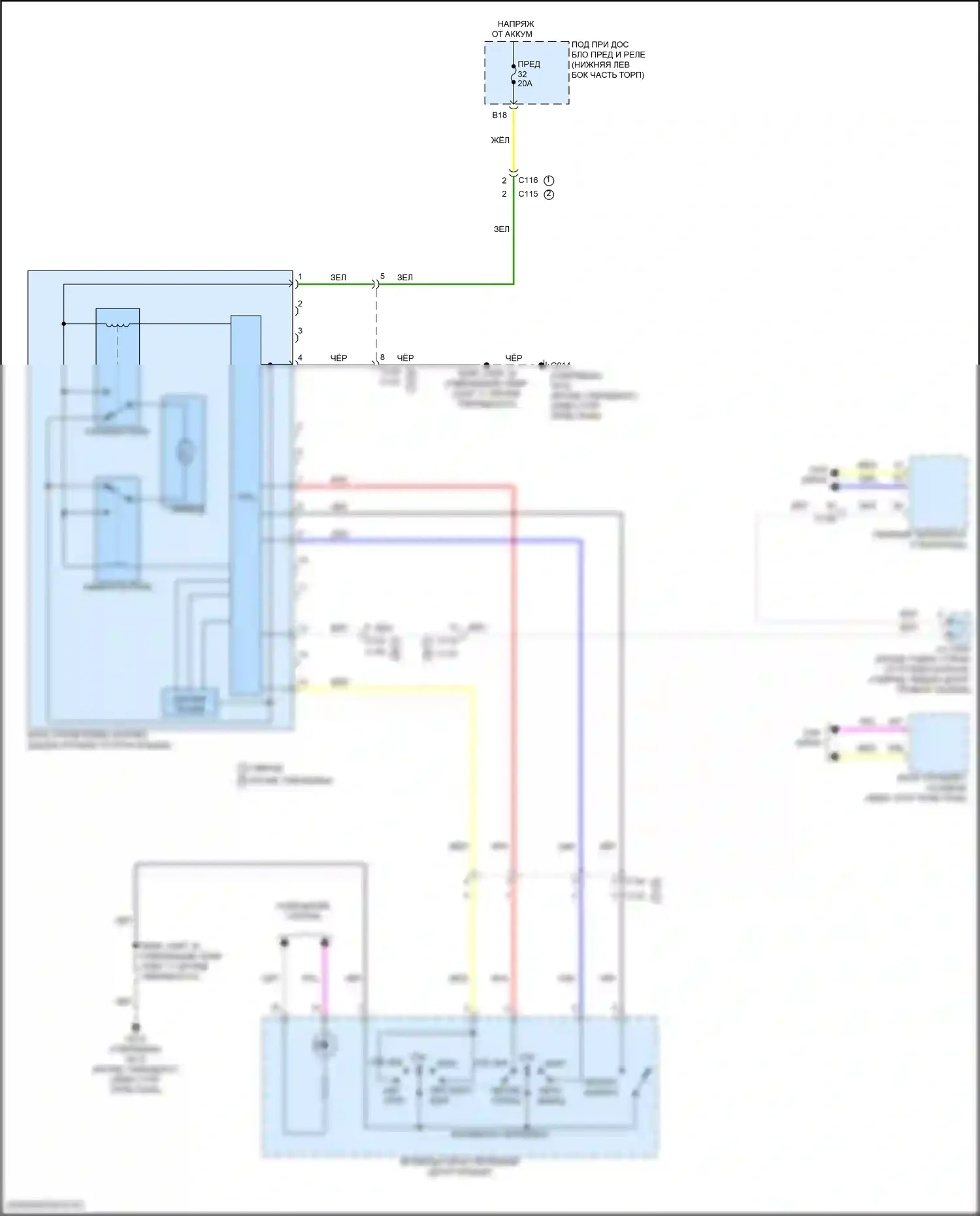 Accord Honda XI (2023-2024): Электросхема складной крыши/люка 