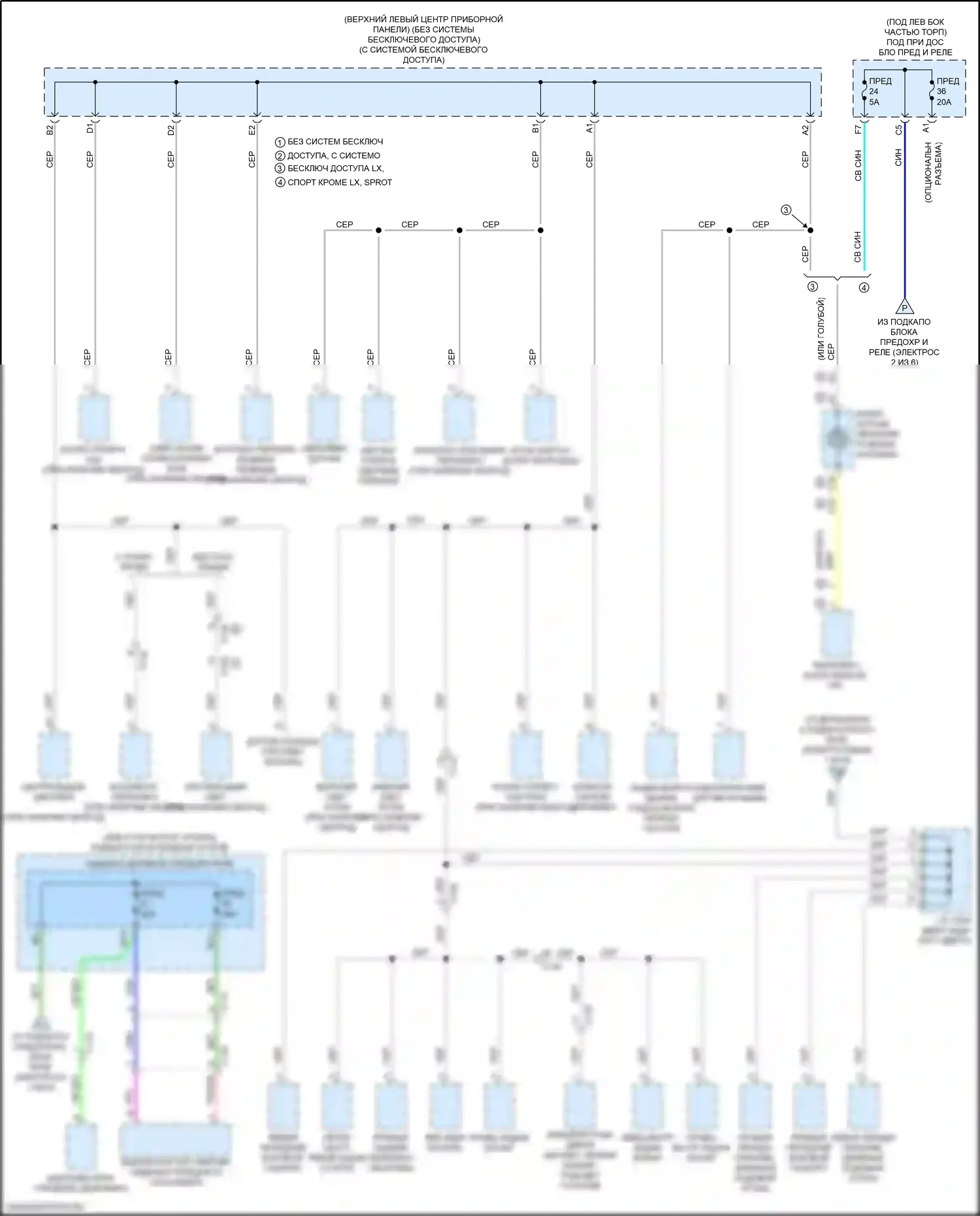 Civic Type R Honda X (2015-2021): Электросхема блока предохранителей реле, хэтчбек (6 из 6) 