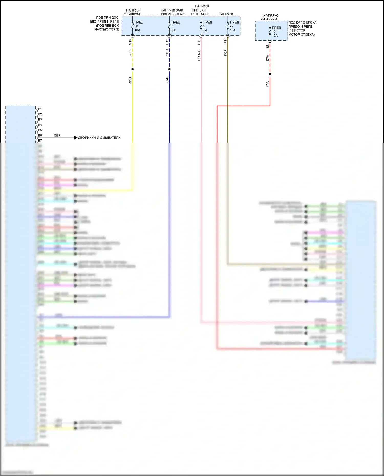 Civic Type R Honda X (2015-2021): Электросхема блоков управления кузовом, хэтчбек (2 из 2) 