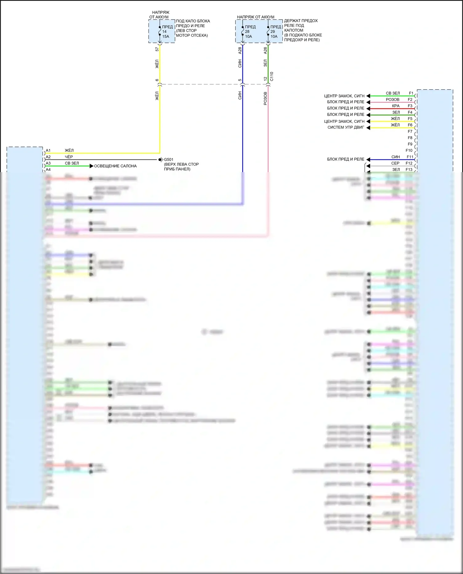 Civic Type R Honda X (2015-2021): Электросхема блоков управления кузовом, кроме хэтчбека (1 из 2) 