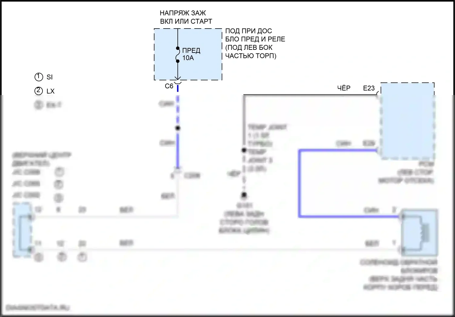 Civic Type R Honda X (2015-2021): Электросхема обратной блокировки, купе 