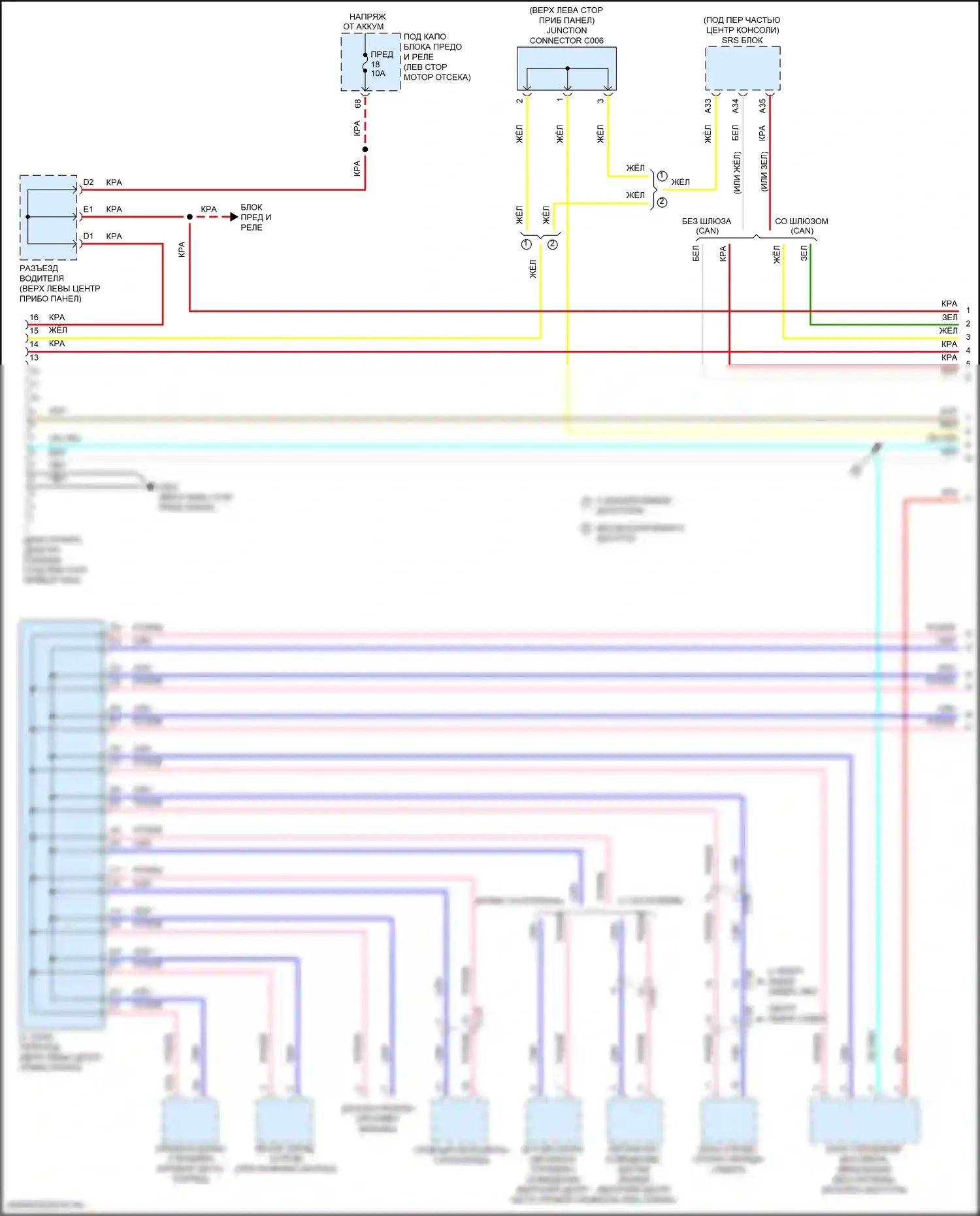Civic Type R Honda X (2015-2021): Can шина электросхема, купе (1 из 3) 
