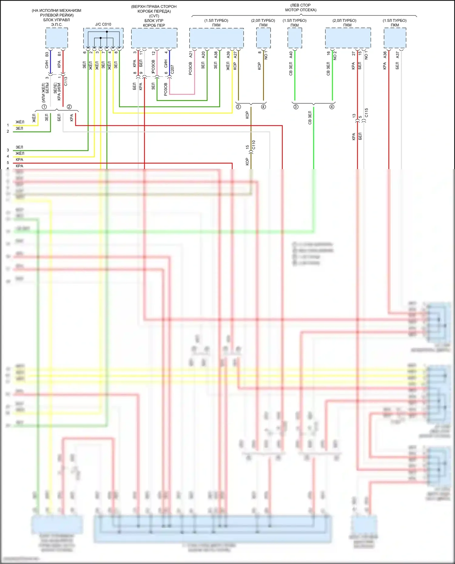 Civic Type R Honda X (2015-2021): Электросхема can шины, хэтчбек (3 из 3) 
