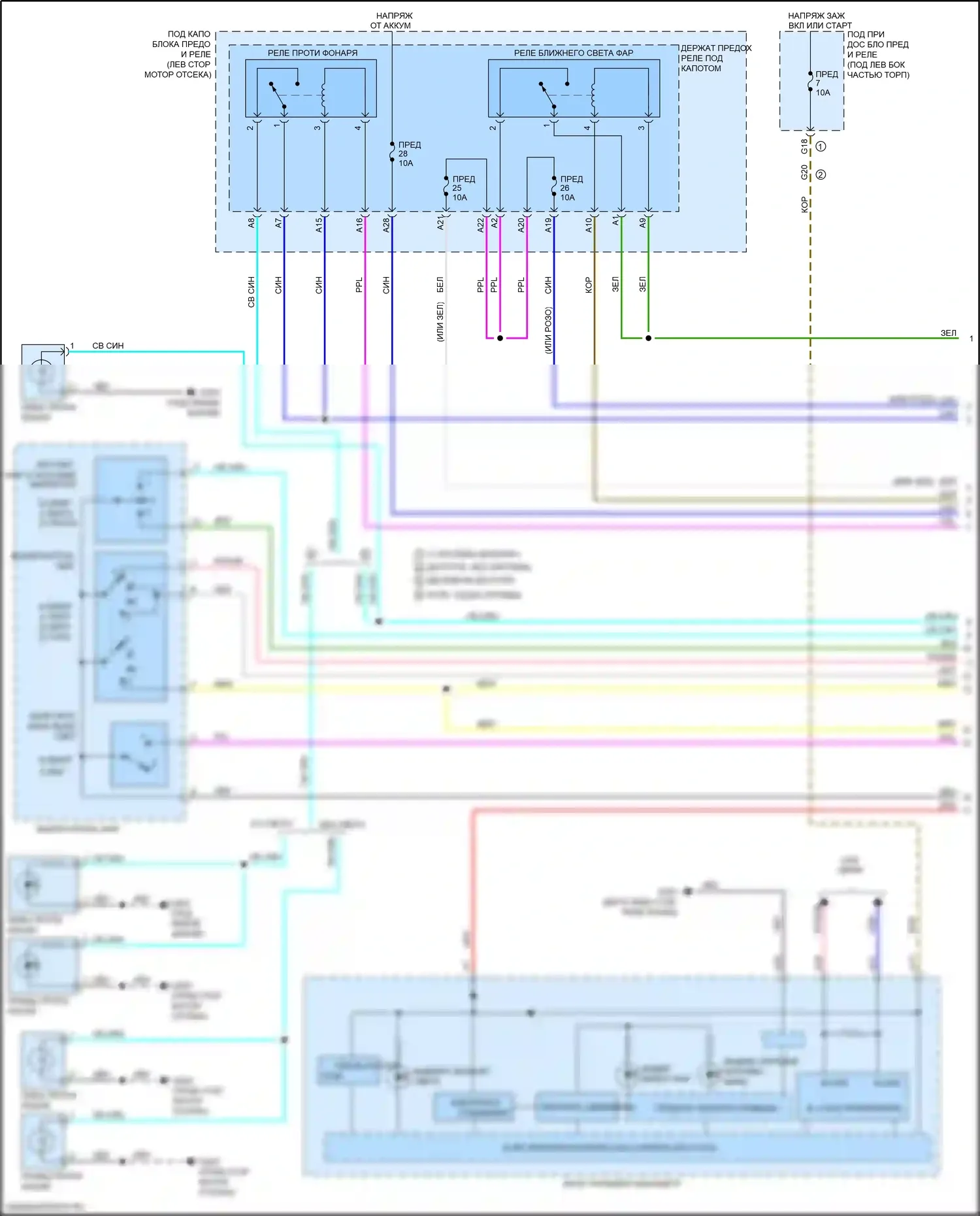 Civic Type R Honda X (2015-2021): Электросхема фар (1 из 2) 