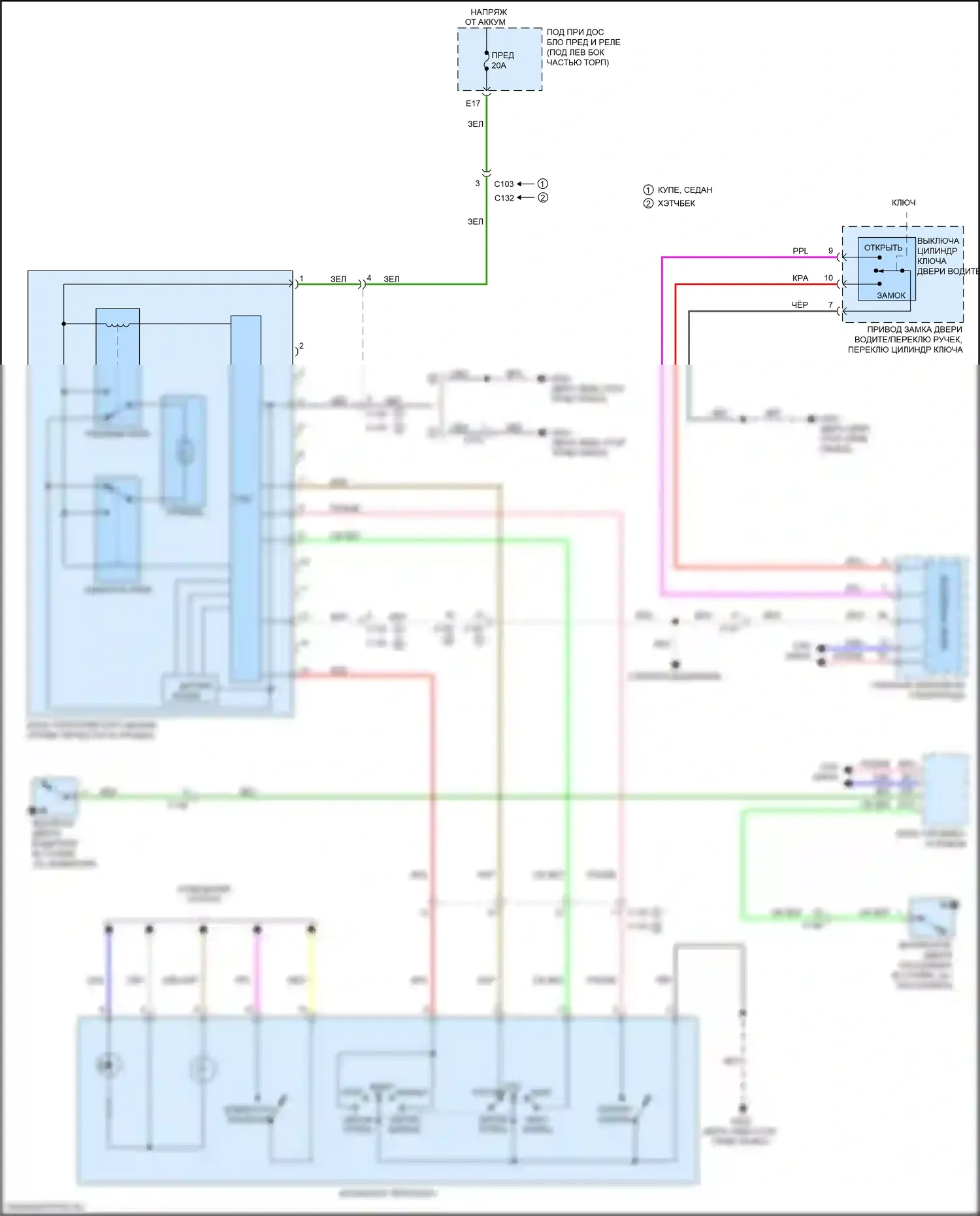 Civic Type R Honda X (2015-2021): Электросхема складной крыши/люка 