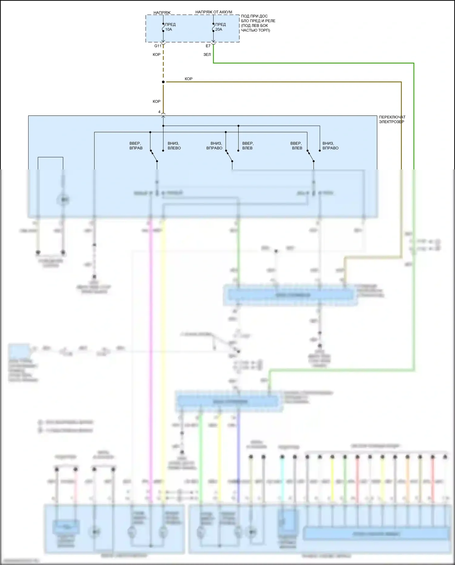 Civic Type R Honda X (2015-2021): Управление зеркалами заднего вида электросхема, купе 