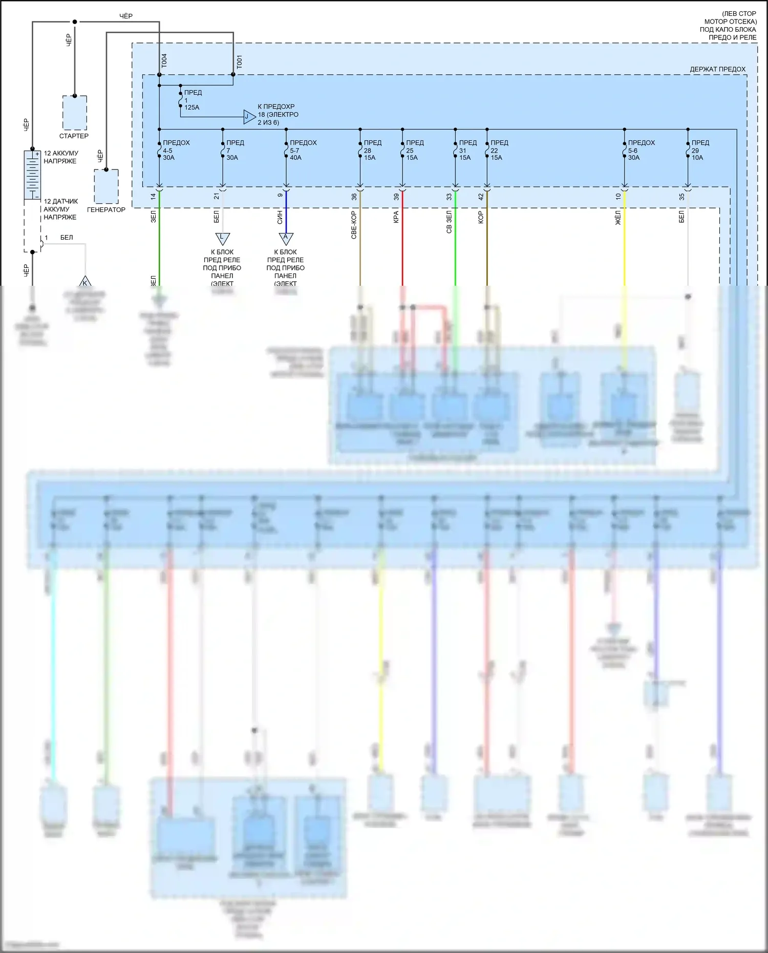 Civic Type R Honda XI (2021-2024): Электросхема блока предохранителей реле, седан (1 из 6) 