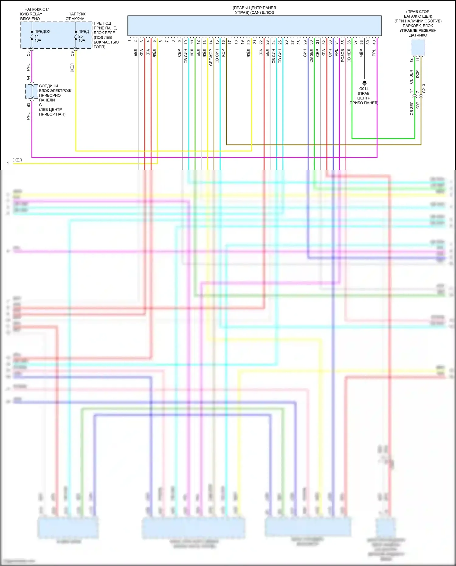 Civic Type R Honda XI (2021-2024): Электросхема компьютерной линии данных, хэтчбек (2 из 4) 