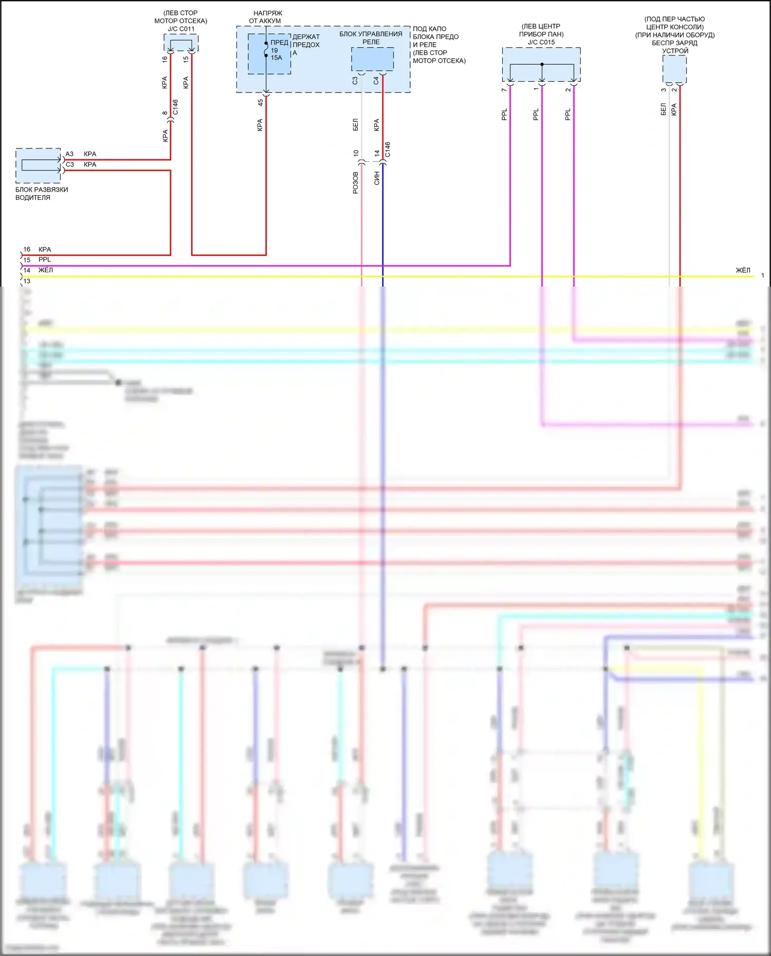 Civic Type R Honda XI (2021-2024): Электросхема компьютерной линии данных, седан (1 из 4) 