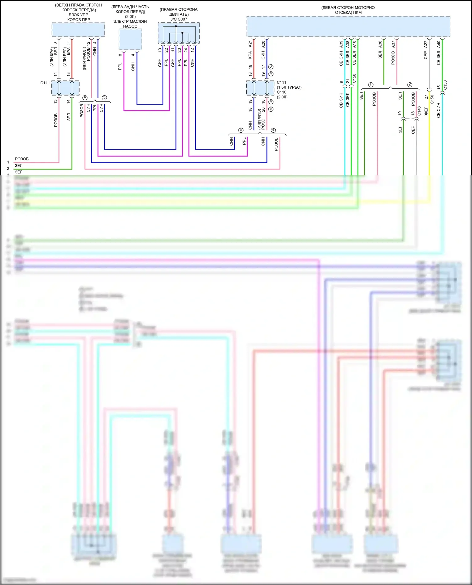 Civic Type R Honda XI (2021-2024): Электросхема компьютерной линии данных, седан (4 из 4) 
