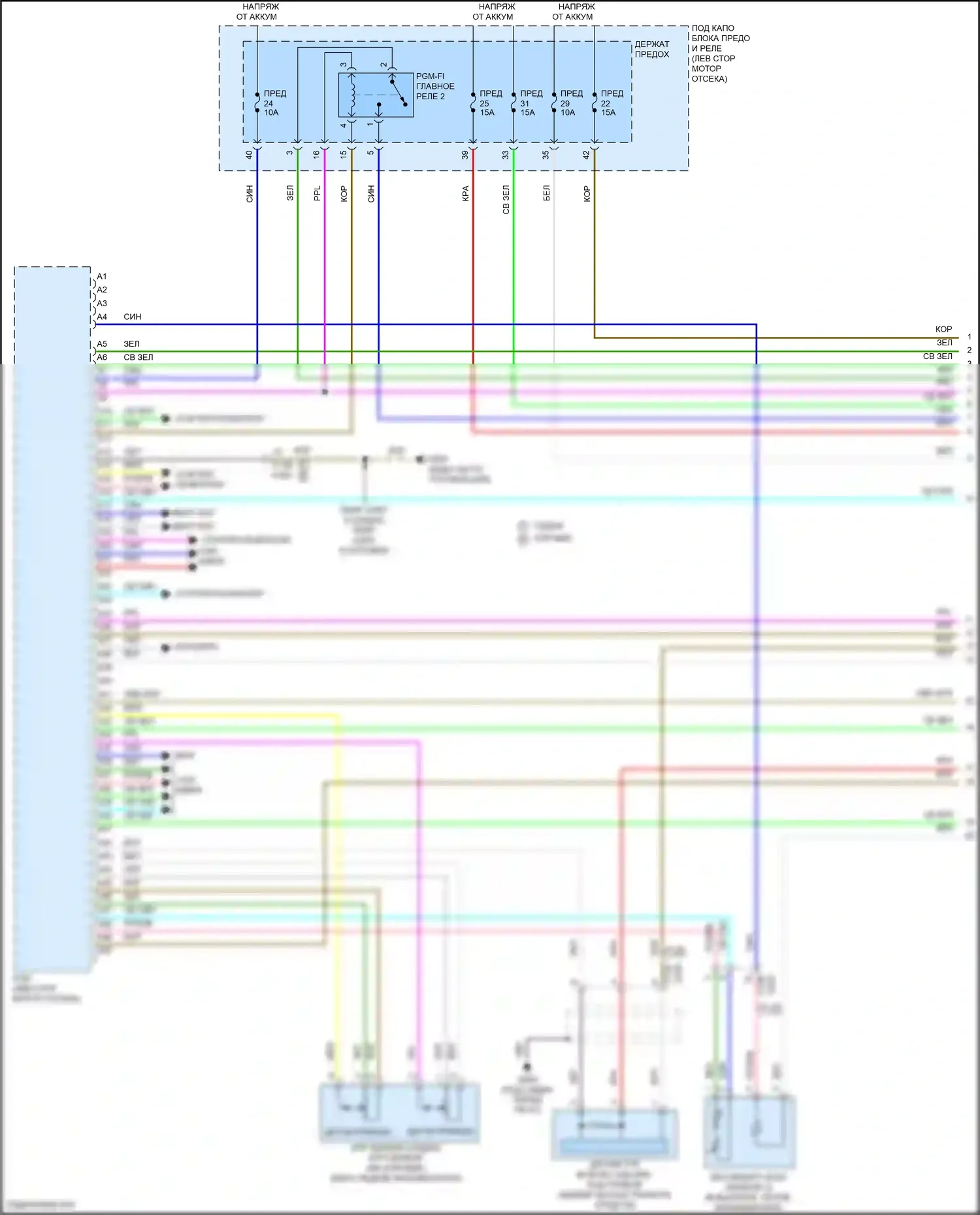 Civic Type R Honda XI (2021-2024): Электросхема двигателя 2.0l (1 из 7) 