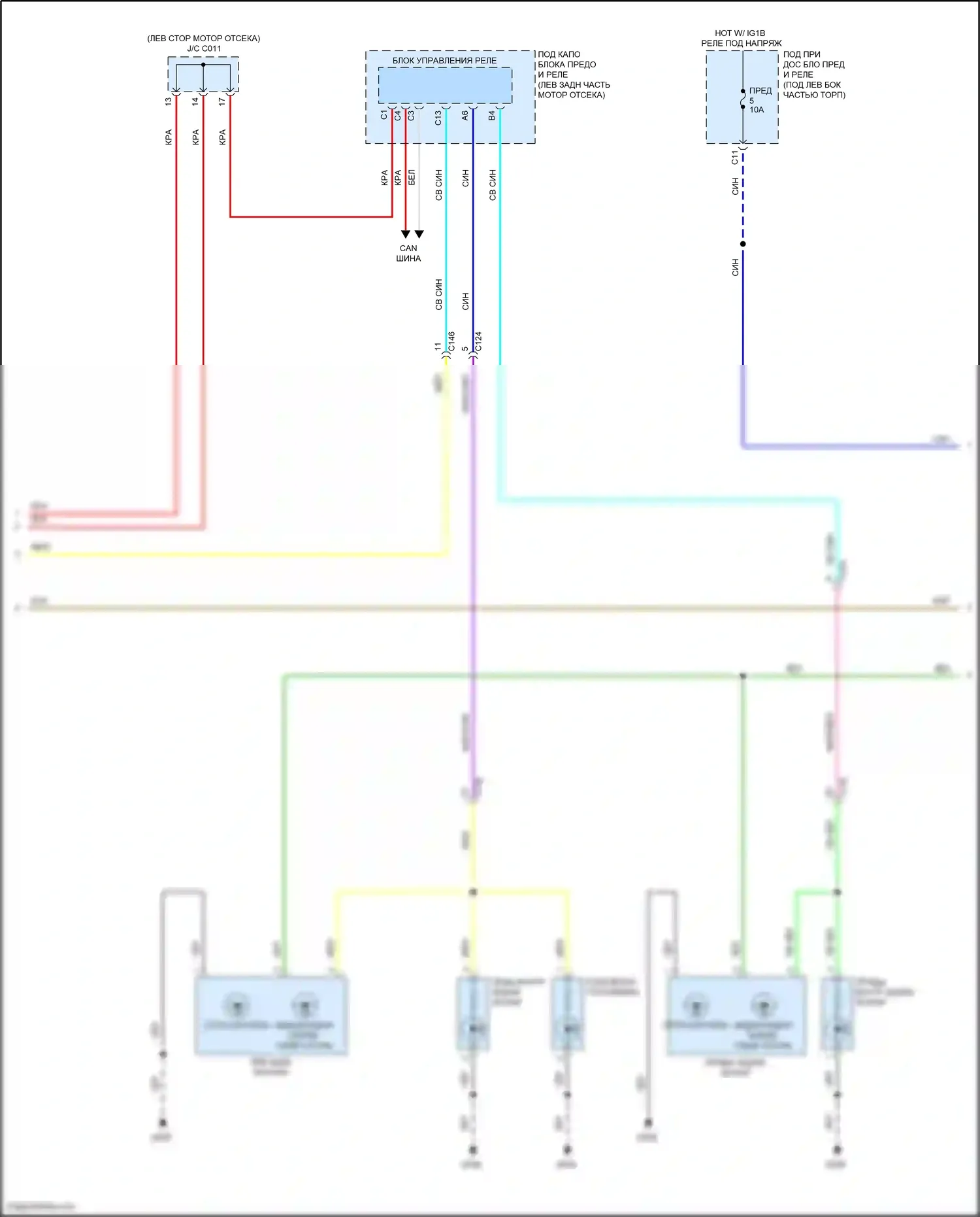 Civic Type R Honda XI (2021-2024): Электросхема фар и фонарей, седан (2 из 3) 