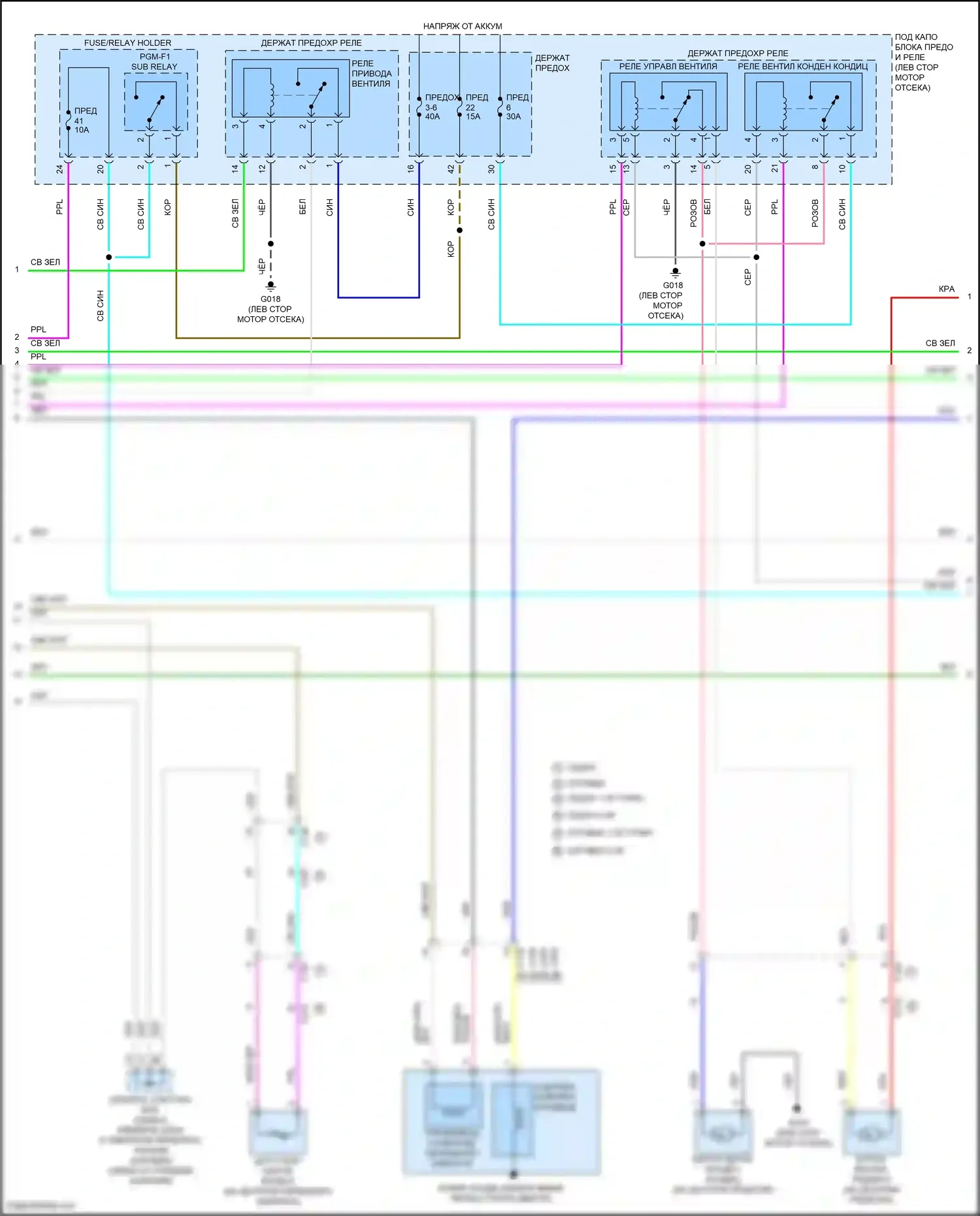 Civic Type R Honda XI (2021-2024): Электросхема климат контроля (2 из 3) 