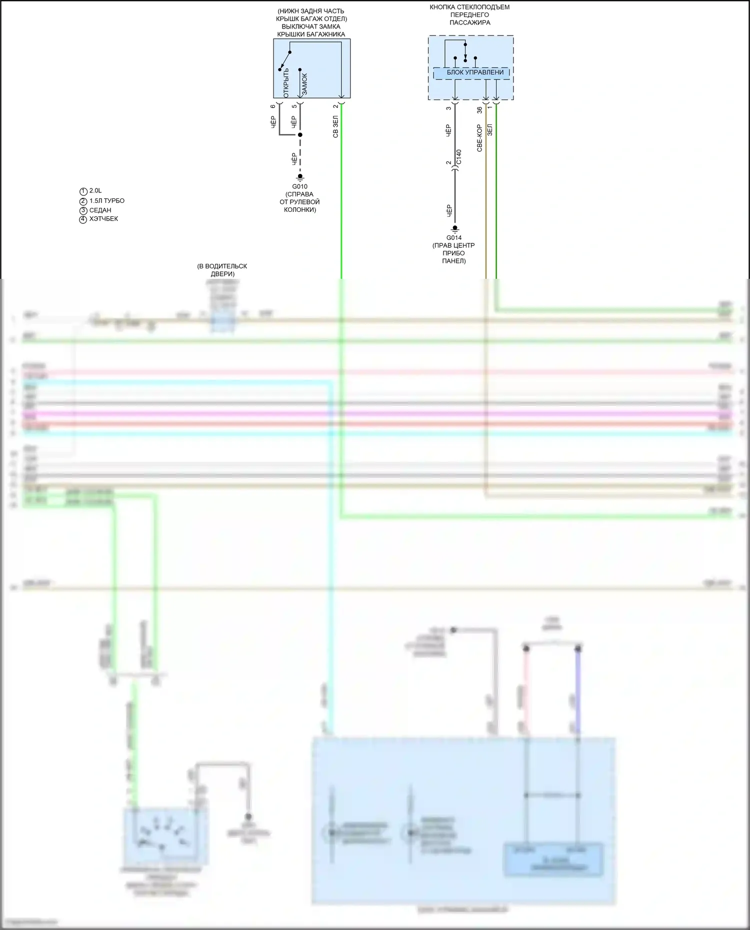 Civic Type R Honda XI (2021-2024): Электросхема центрального замка (4 из 6) 
