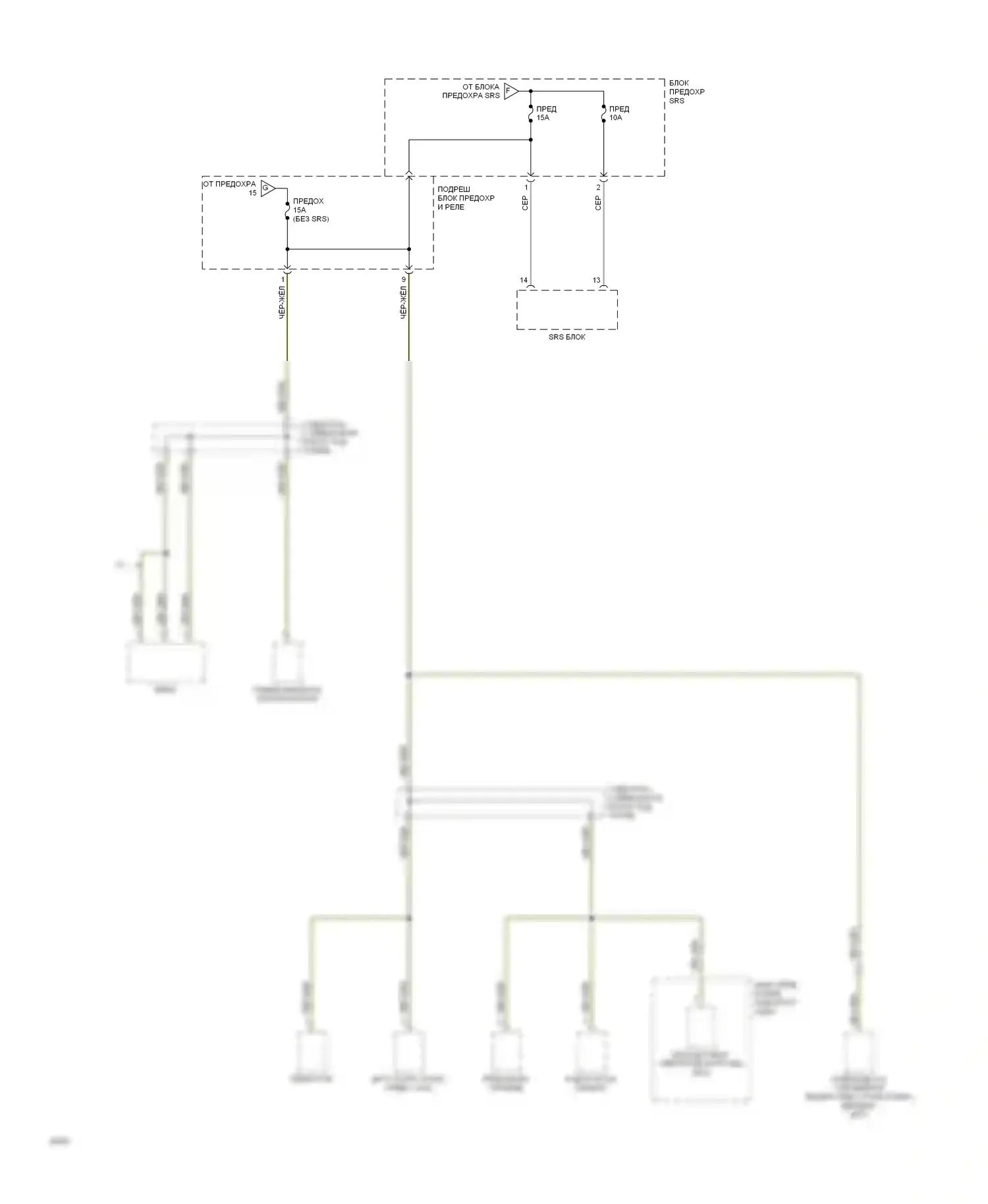 Civic Honda IV (1987-1996): Электросхема блока предохранителей реле (4 из 4) 