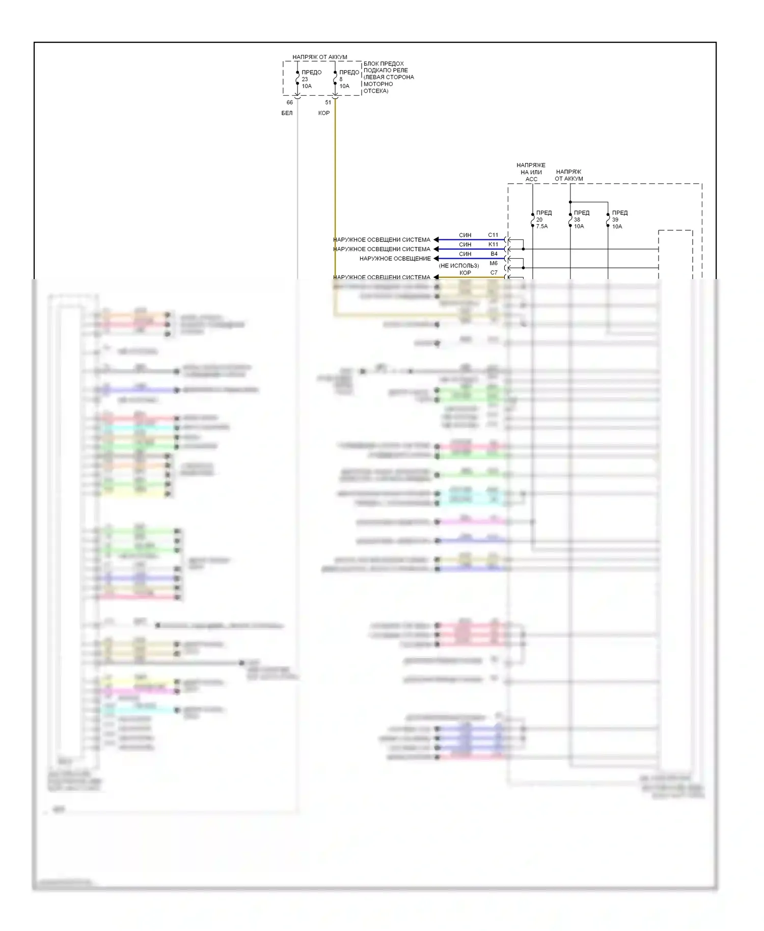 Civic Honda IX рестайлинг (2013-2016): Электросхема блоков управления кузовом, гибридная (2 из 2) 