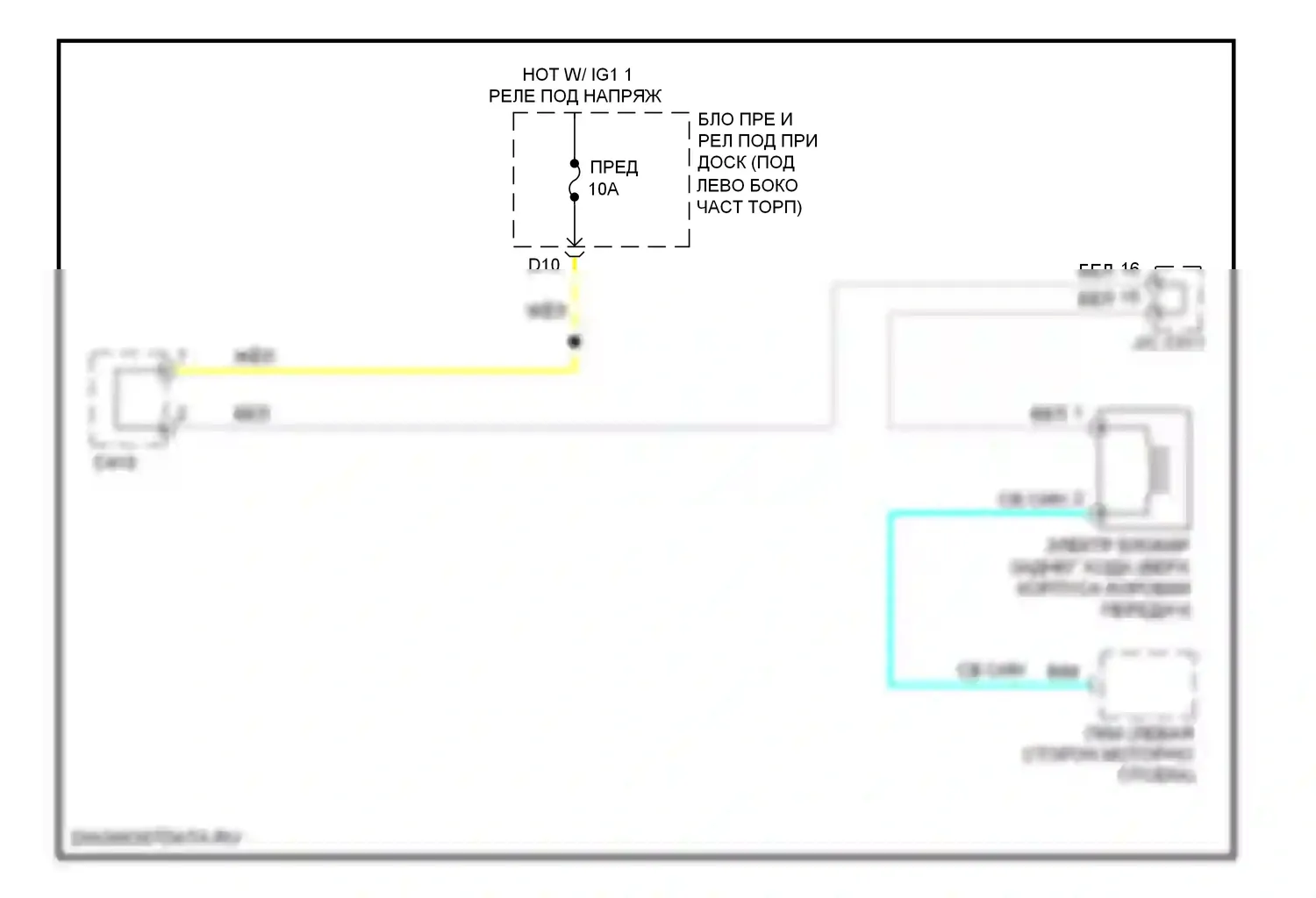 Civic Honda IX рестайлинг (2013-2016): Электросхема обратной блокировки 