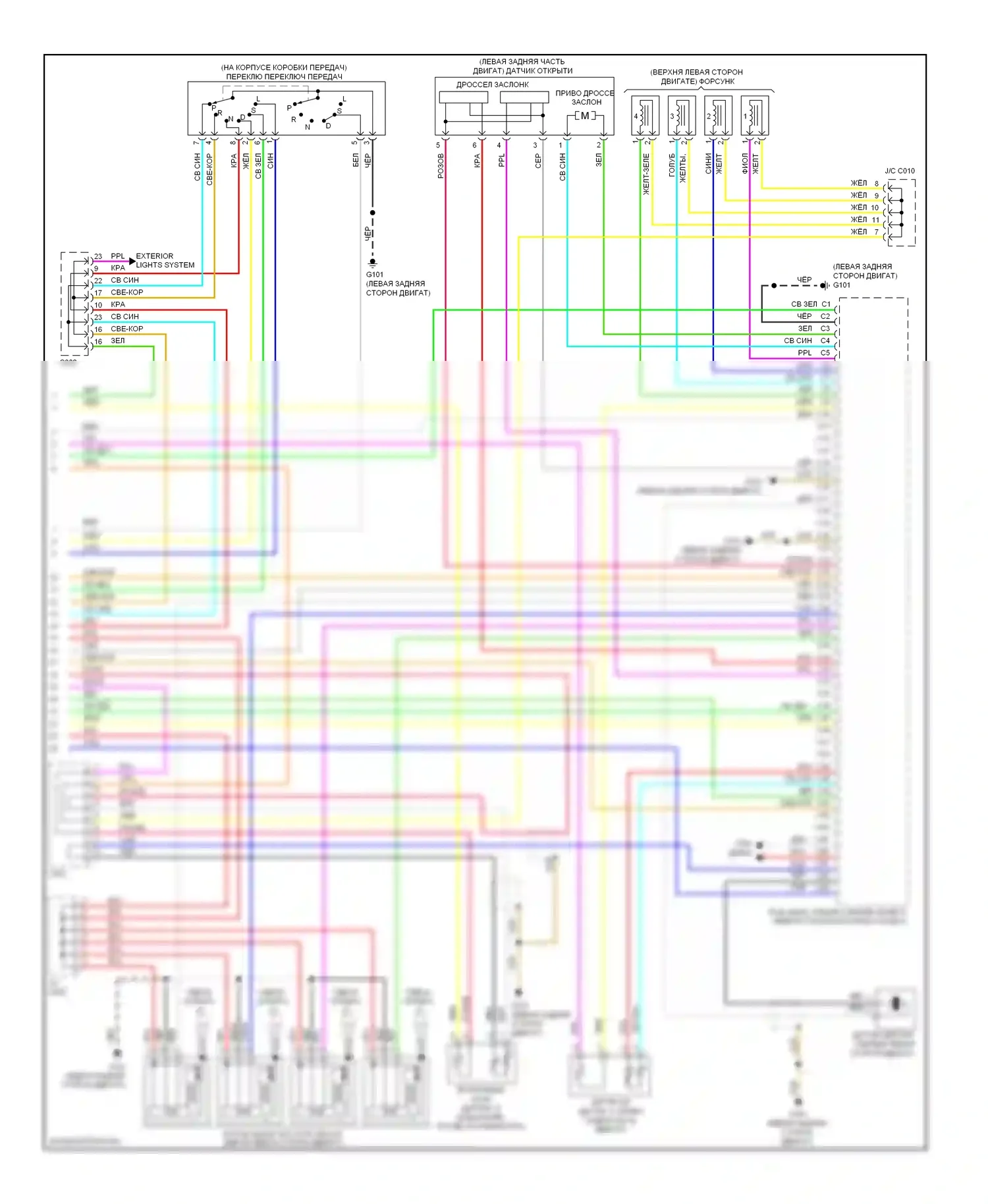 Civic Honda IX рестайлинг (2013-2016): Электросхема двигатель 1.5л гибрид, электросхема органов управления двигателем (5 из 5) 