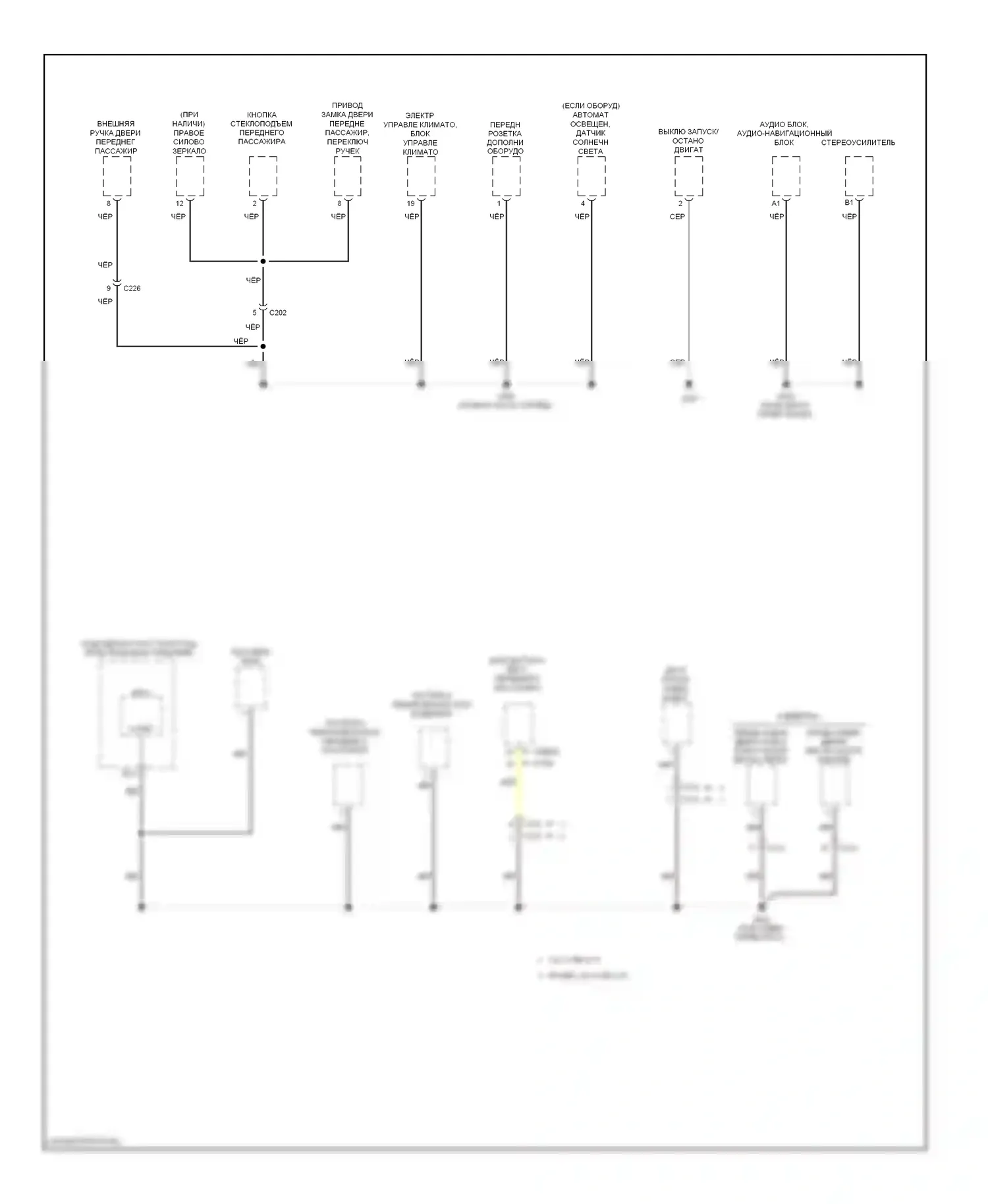 Civic Honda IX рестайлинг (2013-2016): Электросхема разводки массы, за исключением гибридной (5 из 5) 