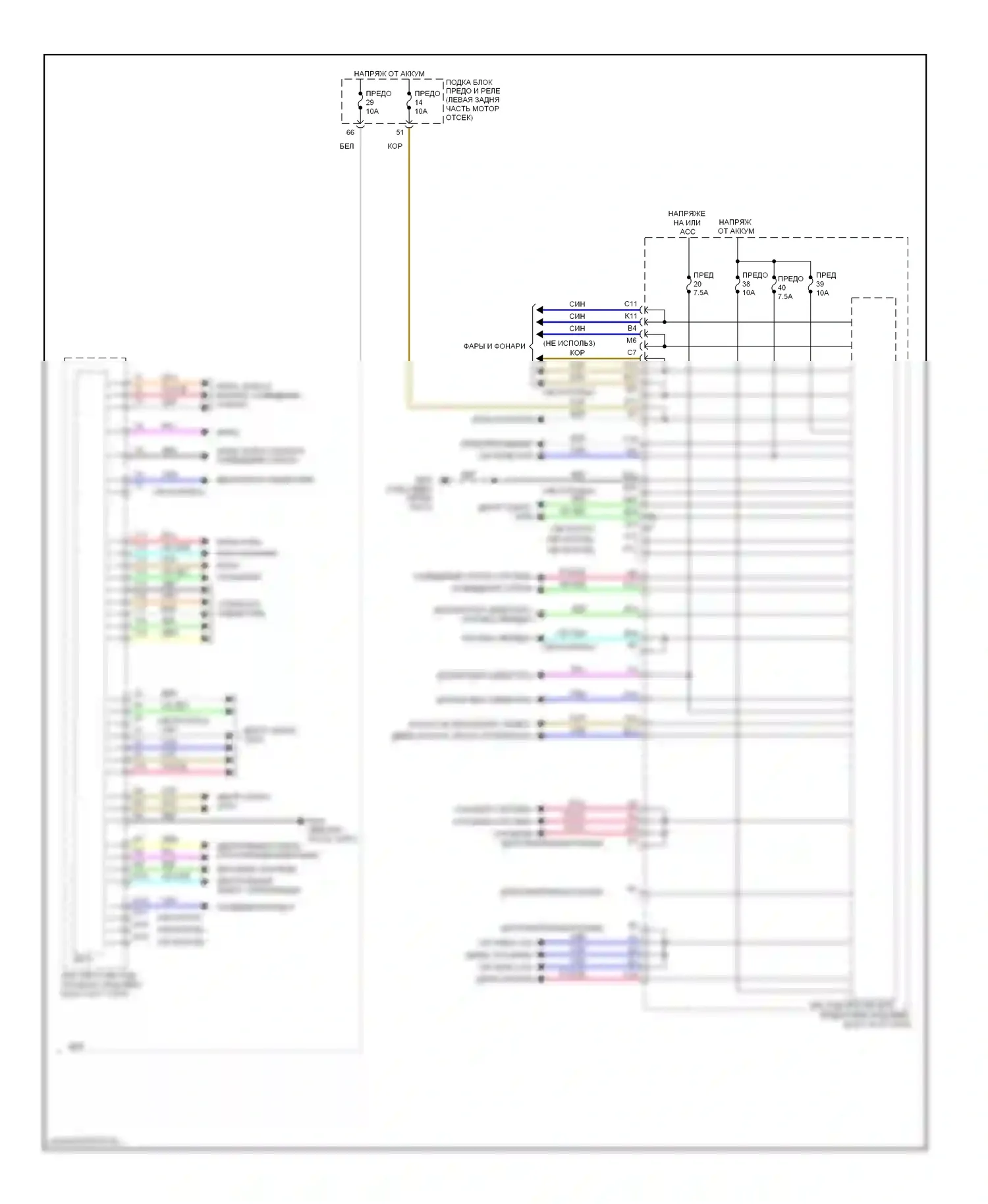 Civic Honda IX (2011-2015): Электросхема блоков управления кузовом, за исключением гибридного (2 из 2) 