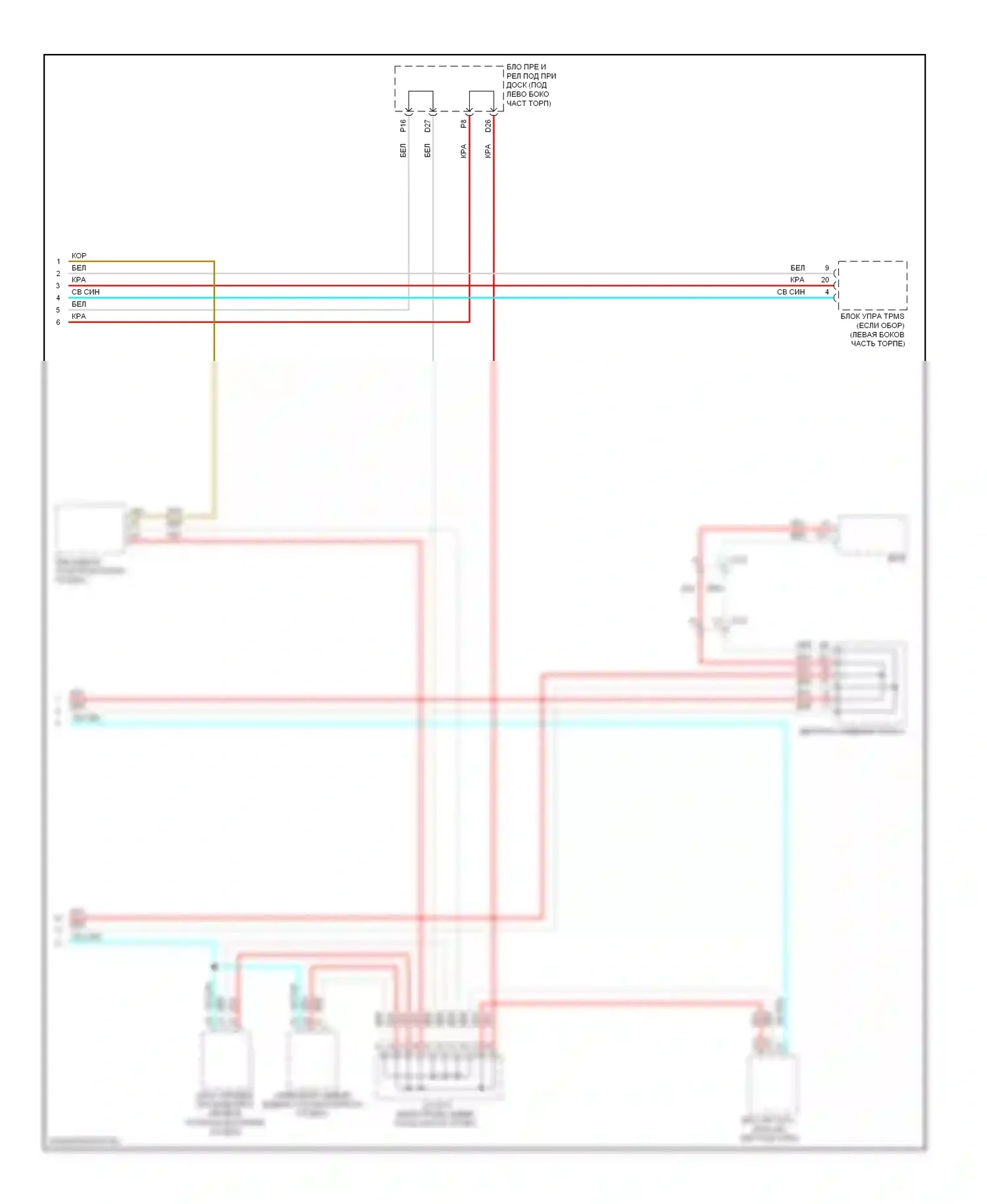 Civic Honda IX (2011-2015): Электросхема диагностического разхъема, гибридный (2 из 2) 
