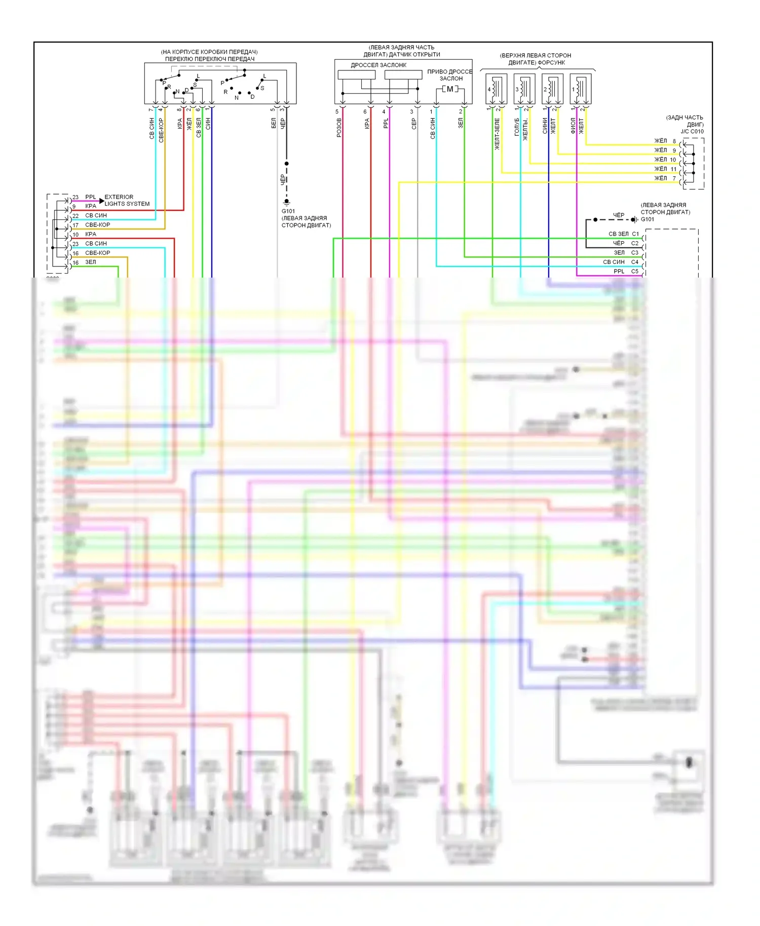 Civic Honda IX (2011-2015): Электросхема двигатель 1.5л гибрид, электросхема органов управления двигателем (5 из 5) 