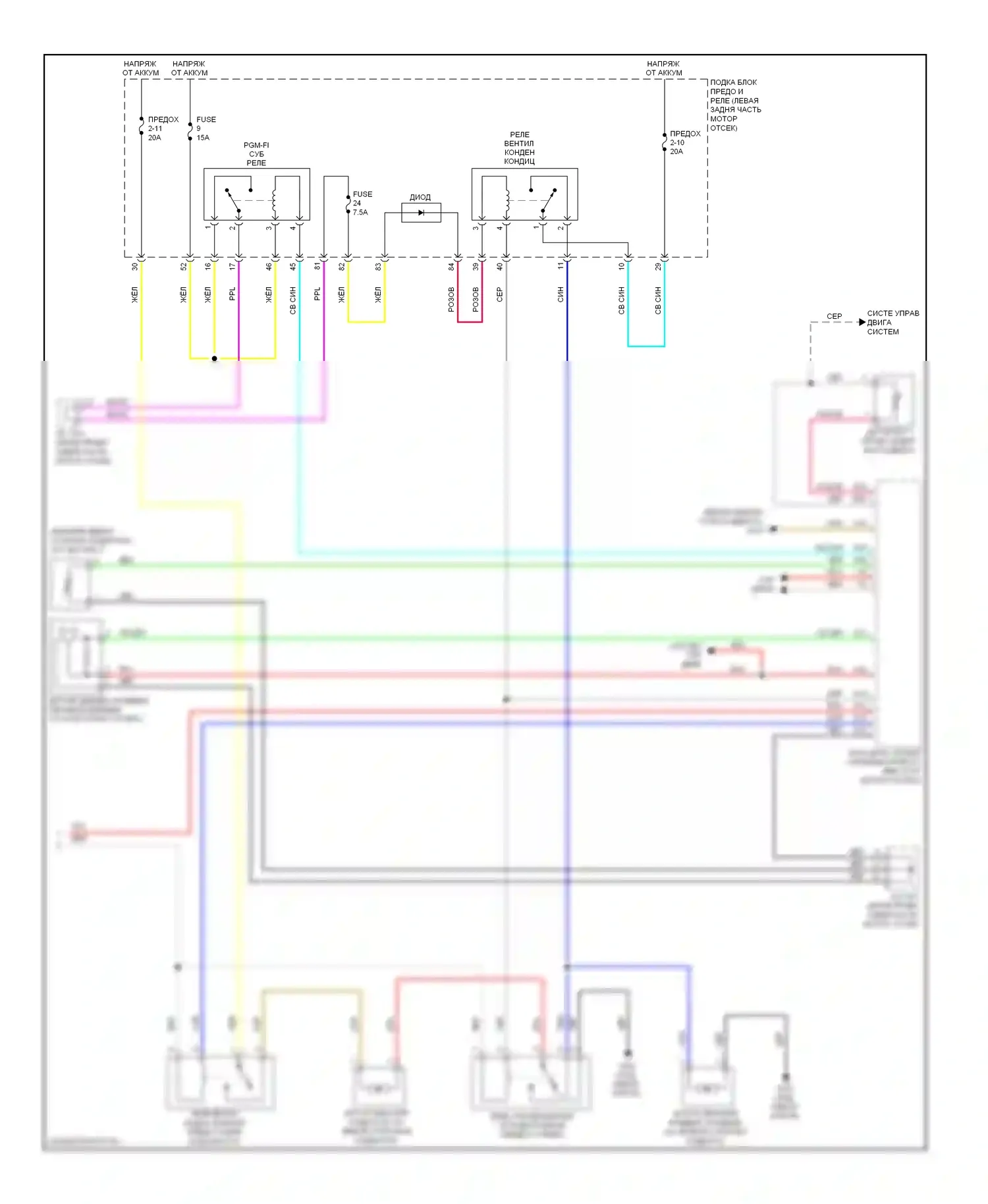 Civic Honda IX (2011-2015): Электросхема климат контроля, гибрид (3 из 3) 
