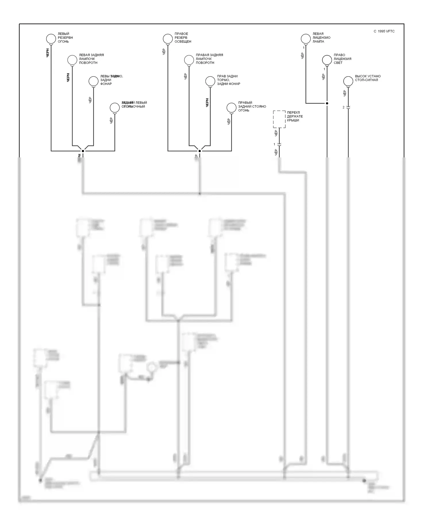 Civic Honda V (1991-1997): Электросхема точек подключения масс (3 из 3) 